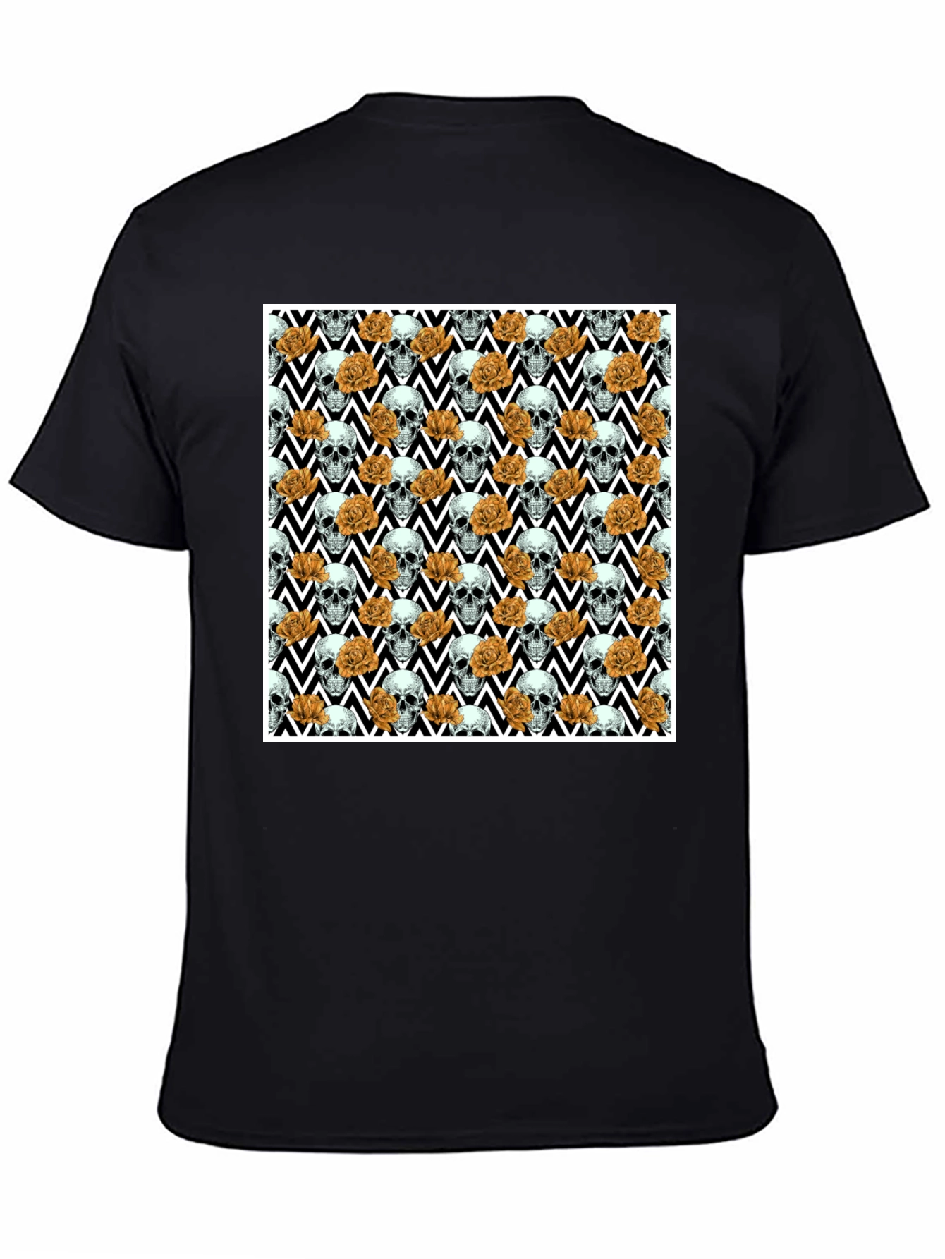 Skull & Rose Pattern Tee