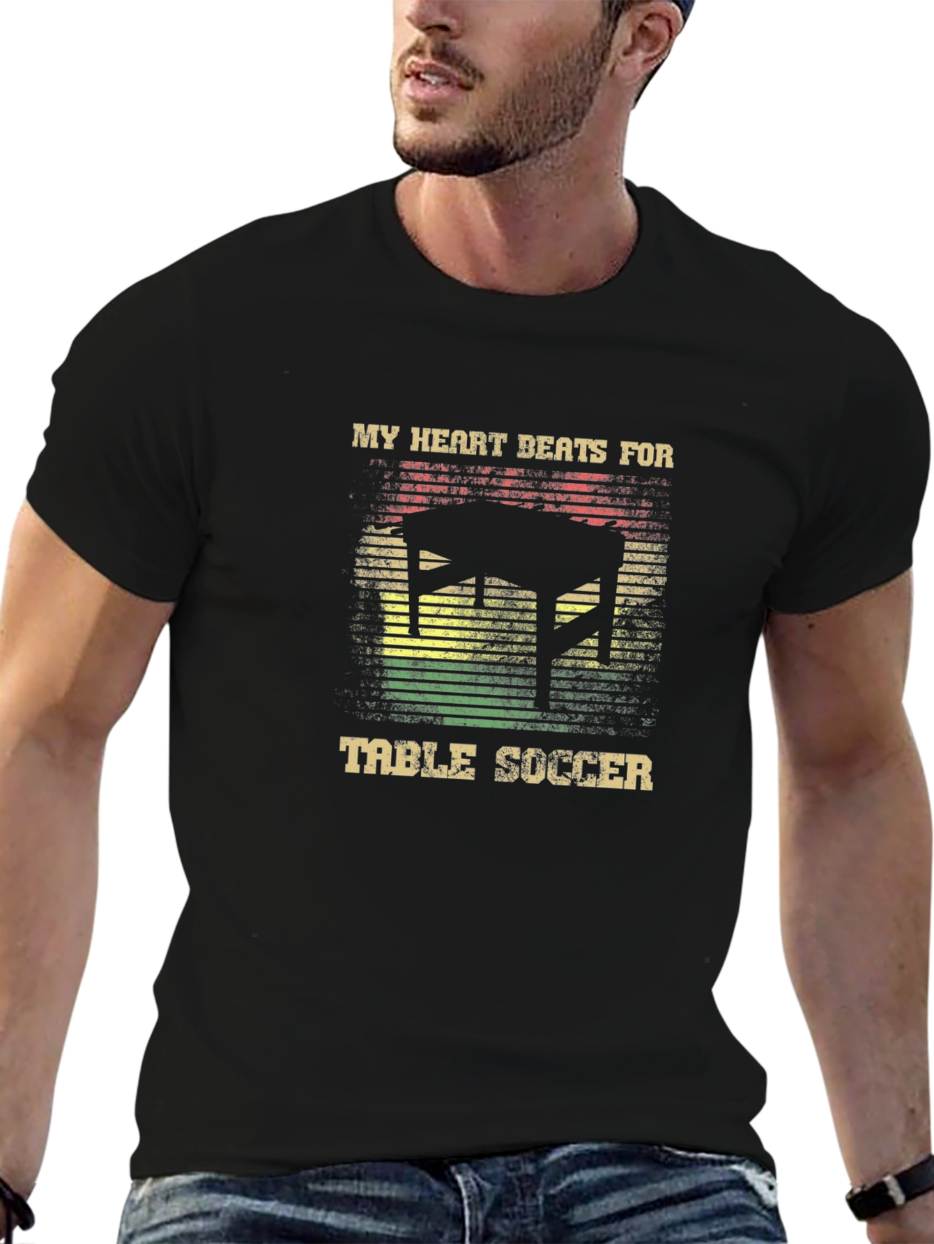 Table Soccer Fan T-Shirt - My Heart Beats For Foosball!