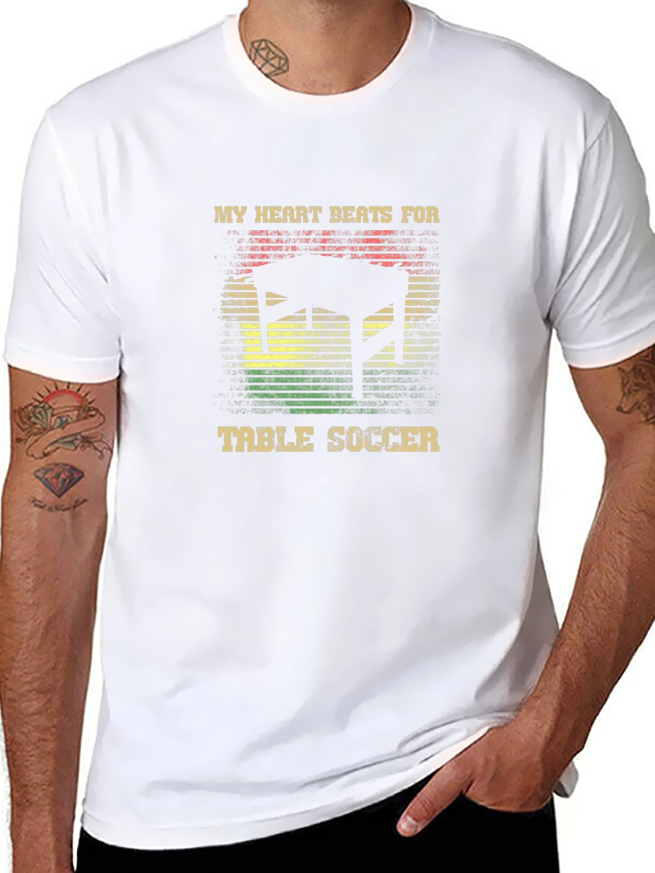 Table Soccer Fan T-Shirt - My Heart Beats For Foosball!