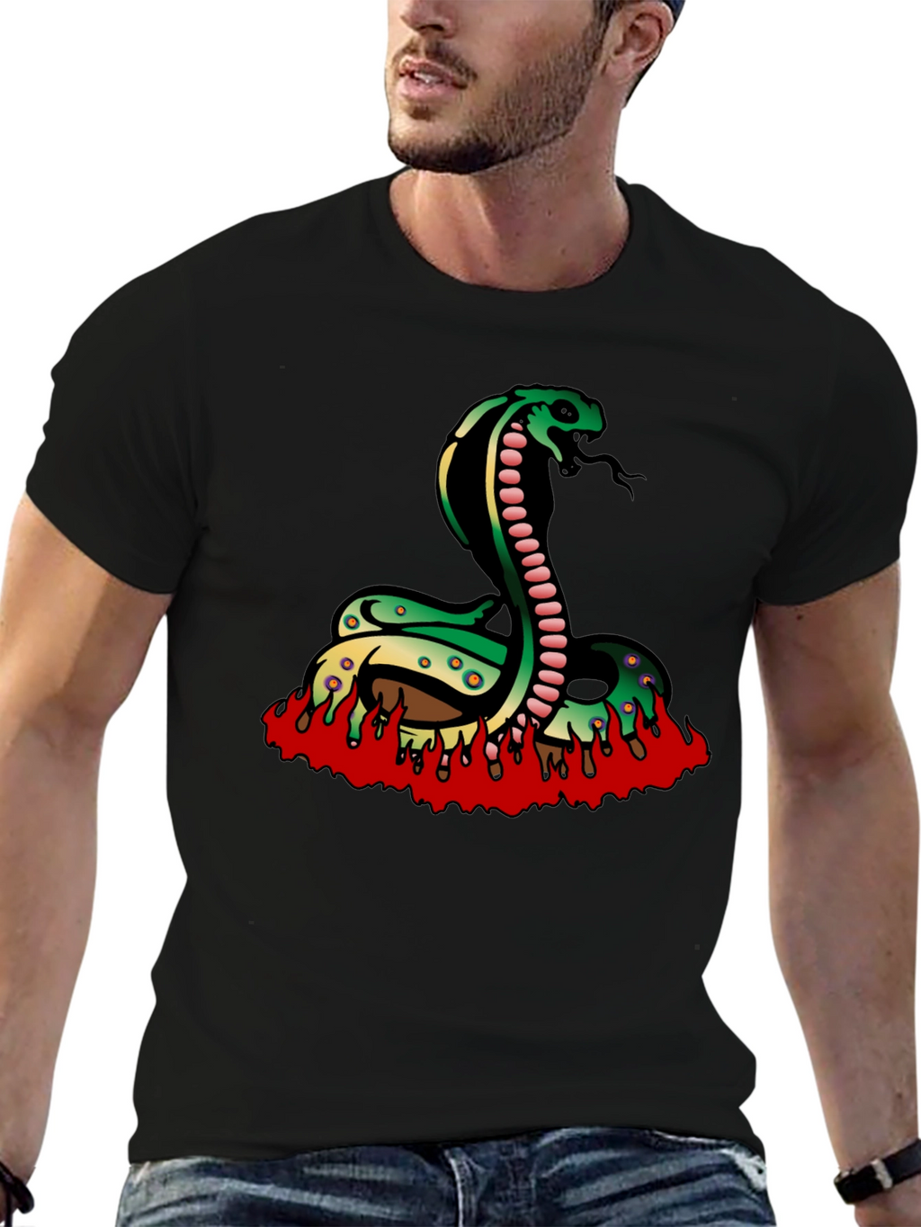 Cobra Snake T-Shirt - Black Graphic Tee