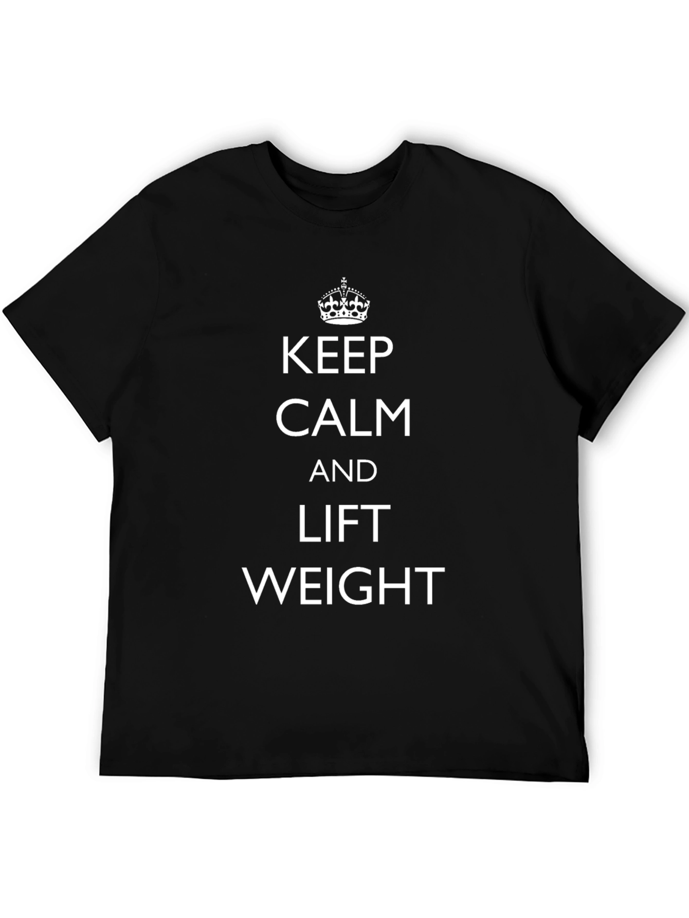 Keep Calm and Lift Weight Black T-Shirt
