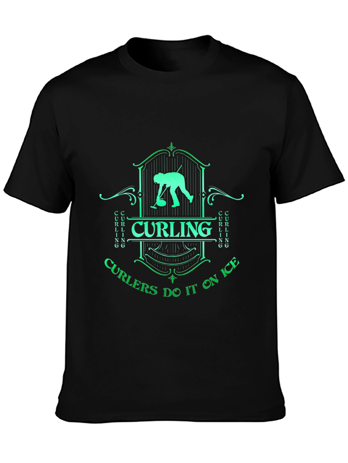 Curling On Ice Graphic T-Shirt