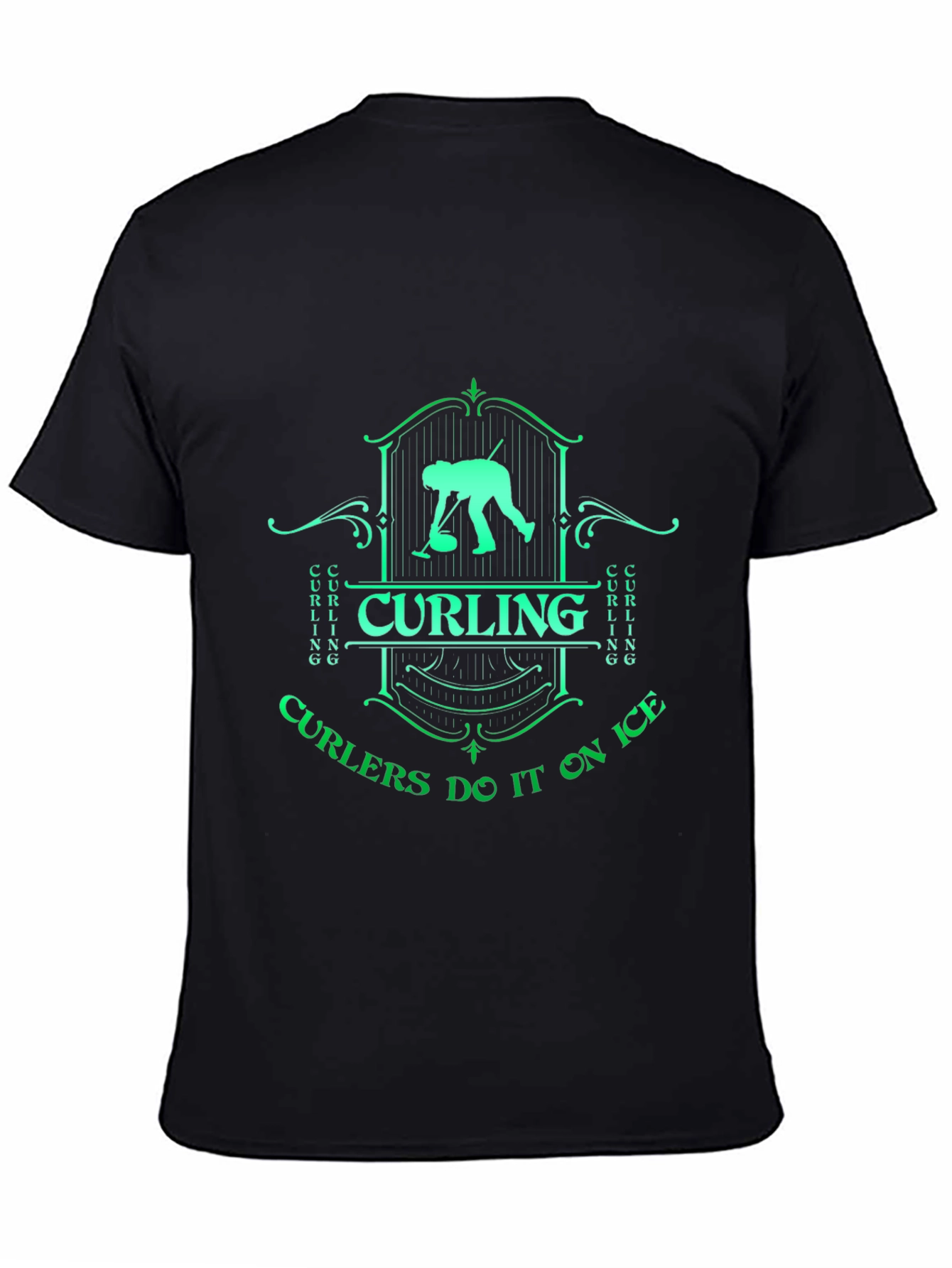 Curling On Ice Graphic T-Shirt