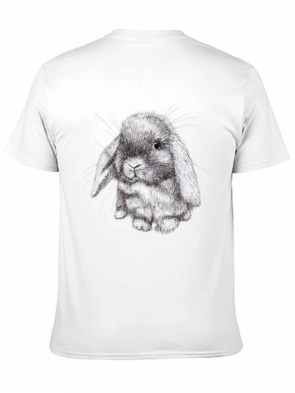 Cute Bunny Graphic Black T-Shirt