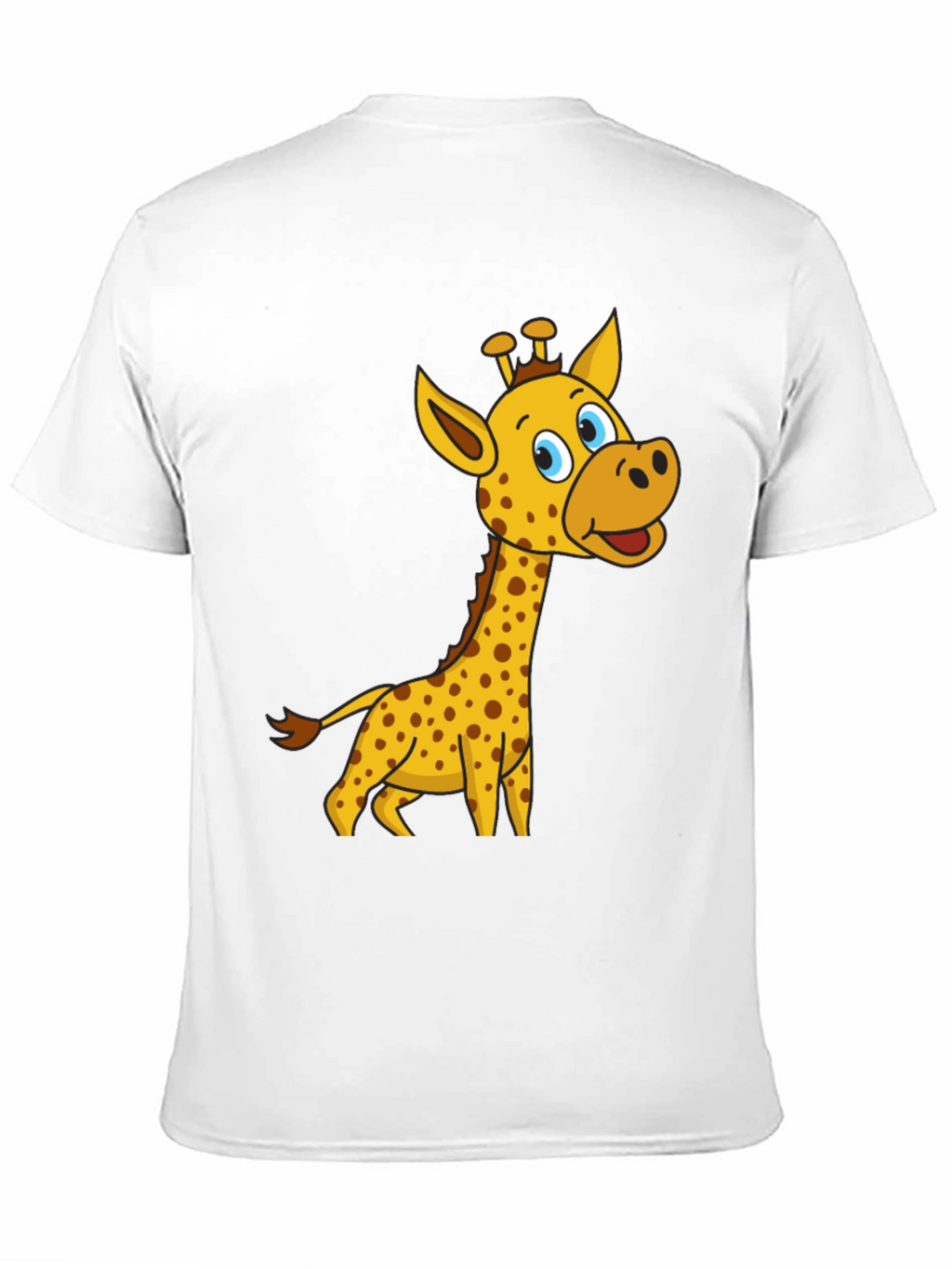 Cartoon Giraffe Black T-Shirt