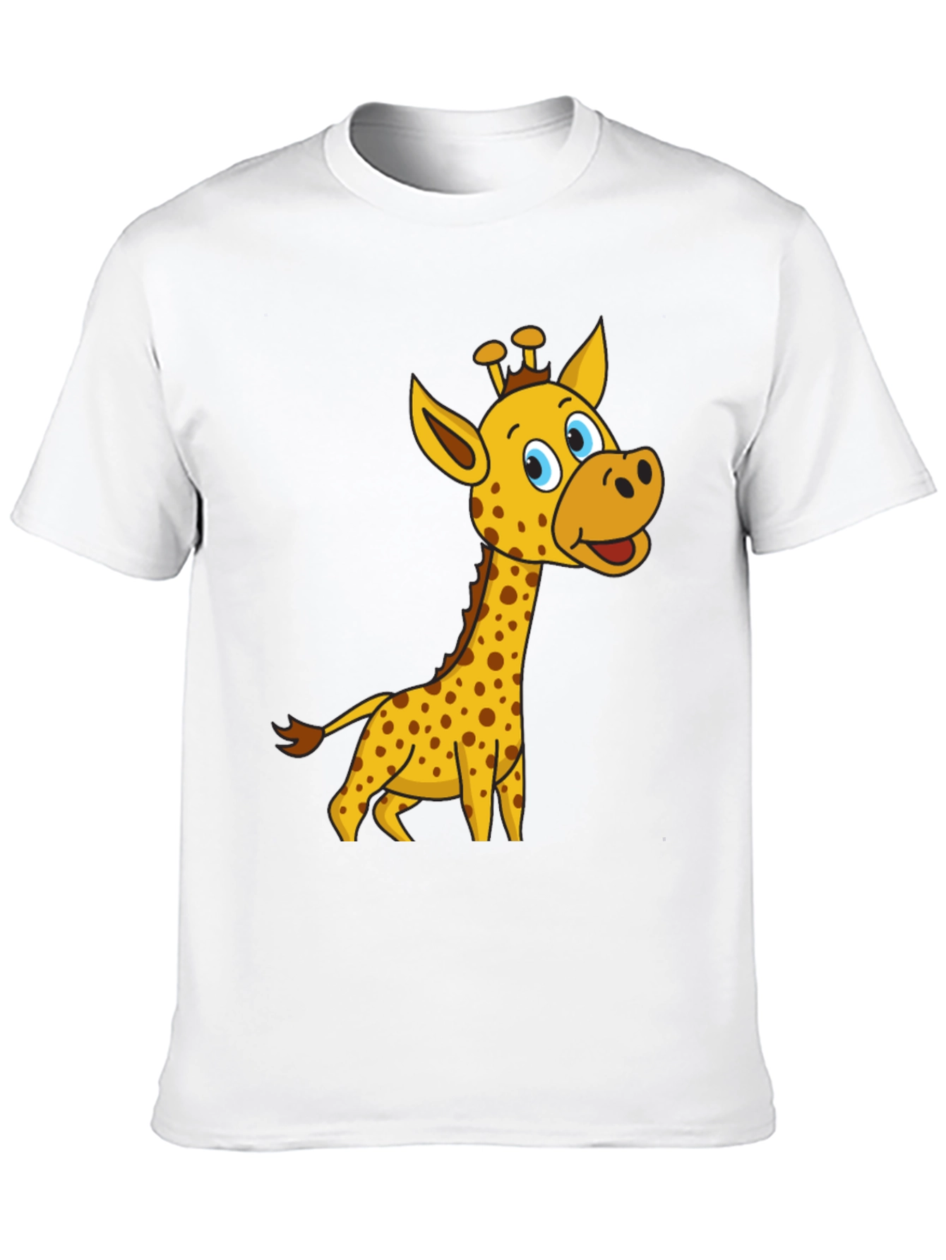 Cartoon Giraffe Black T-Shirt