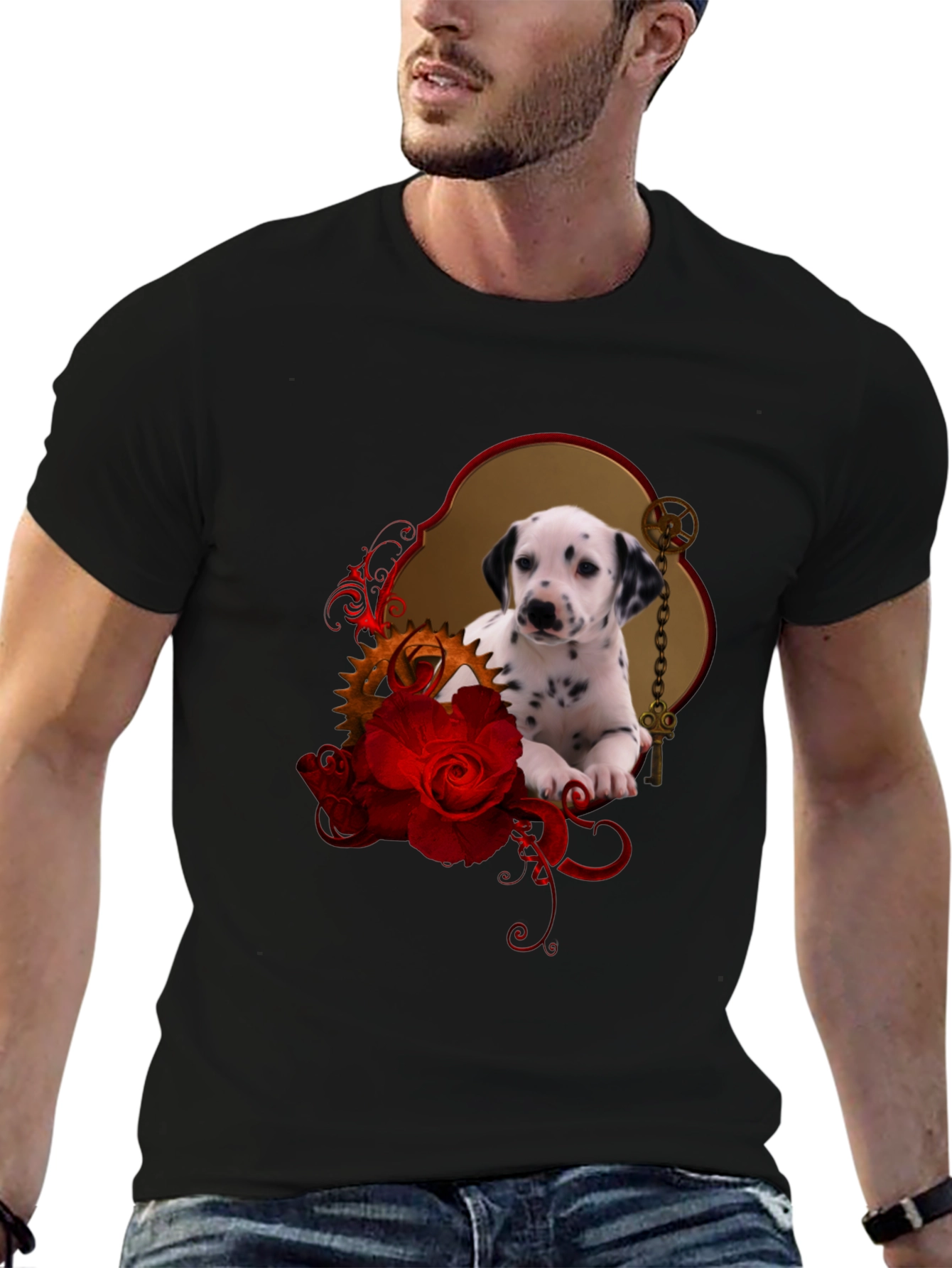 Dalmatian Puppy & Roses T-Shirt