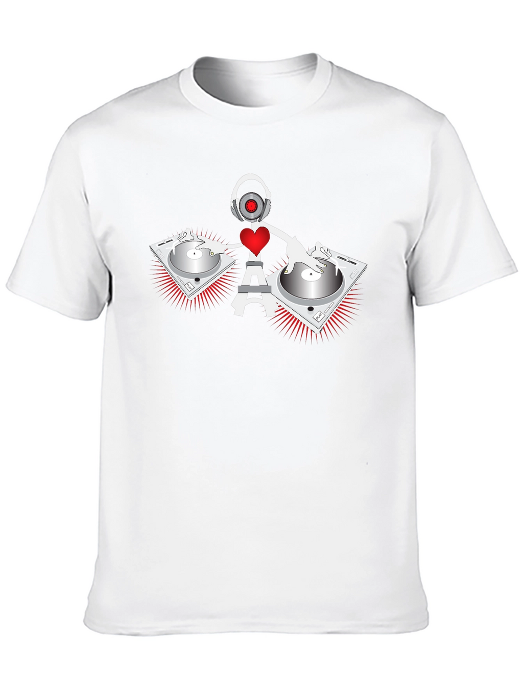 DJ Eiffel Tower Graphic Tee - Black