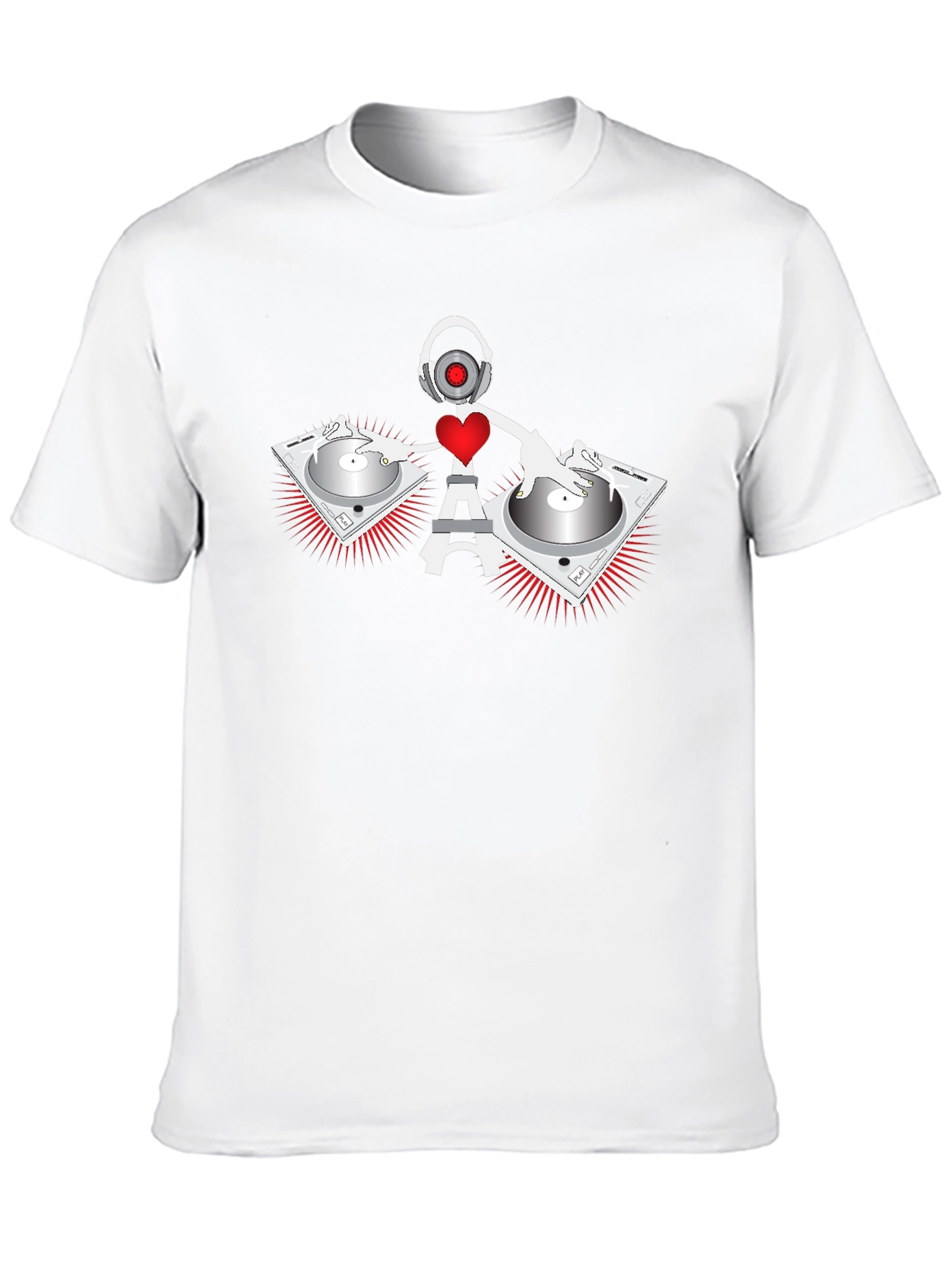 DJ Eiffel Tower Graphic Tee - Black