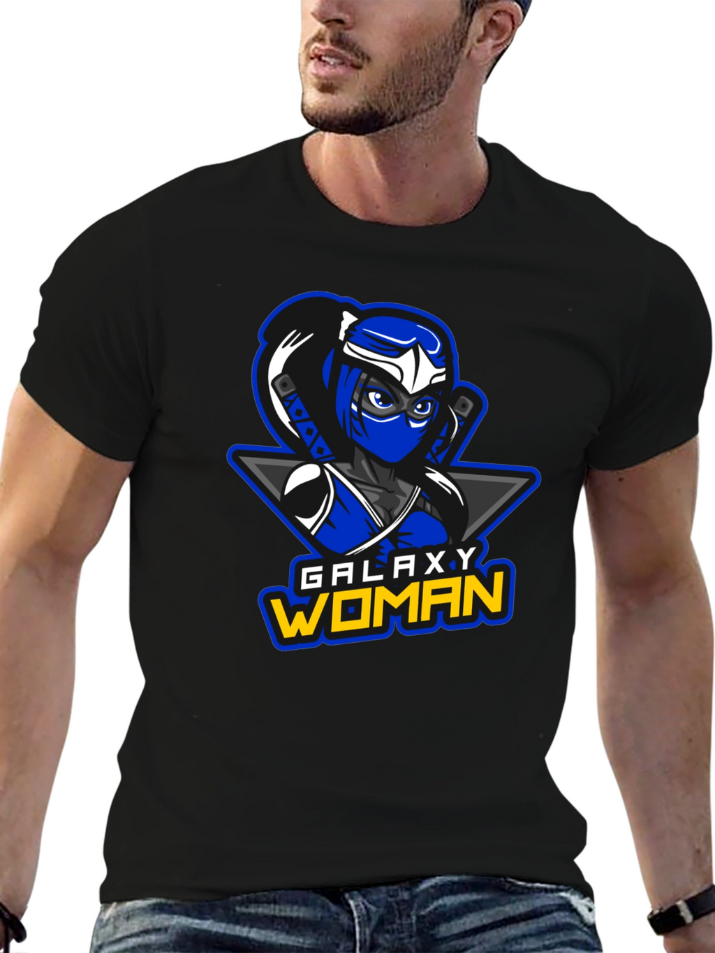 Galaxy Woman Ninja Graphic T-Shirt