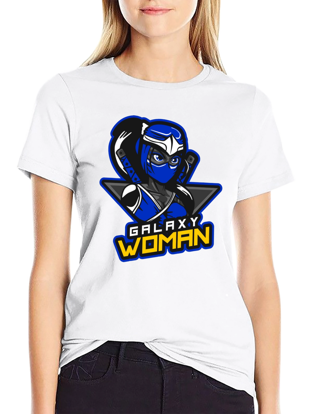 Galaxy Woman Ninja Graphic T-Shirt