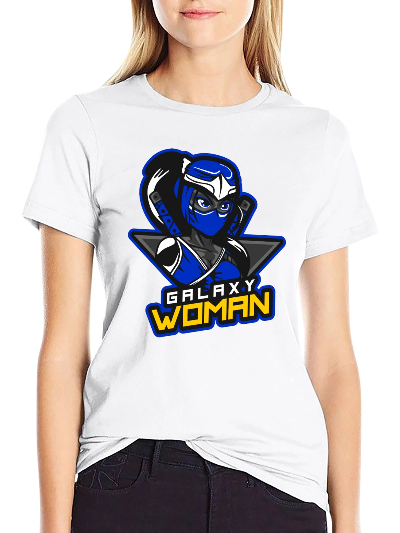 Galaxy Woman Ninja Graphic T-Shirt