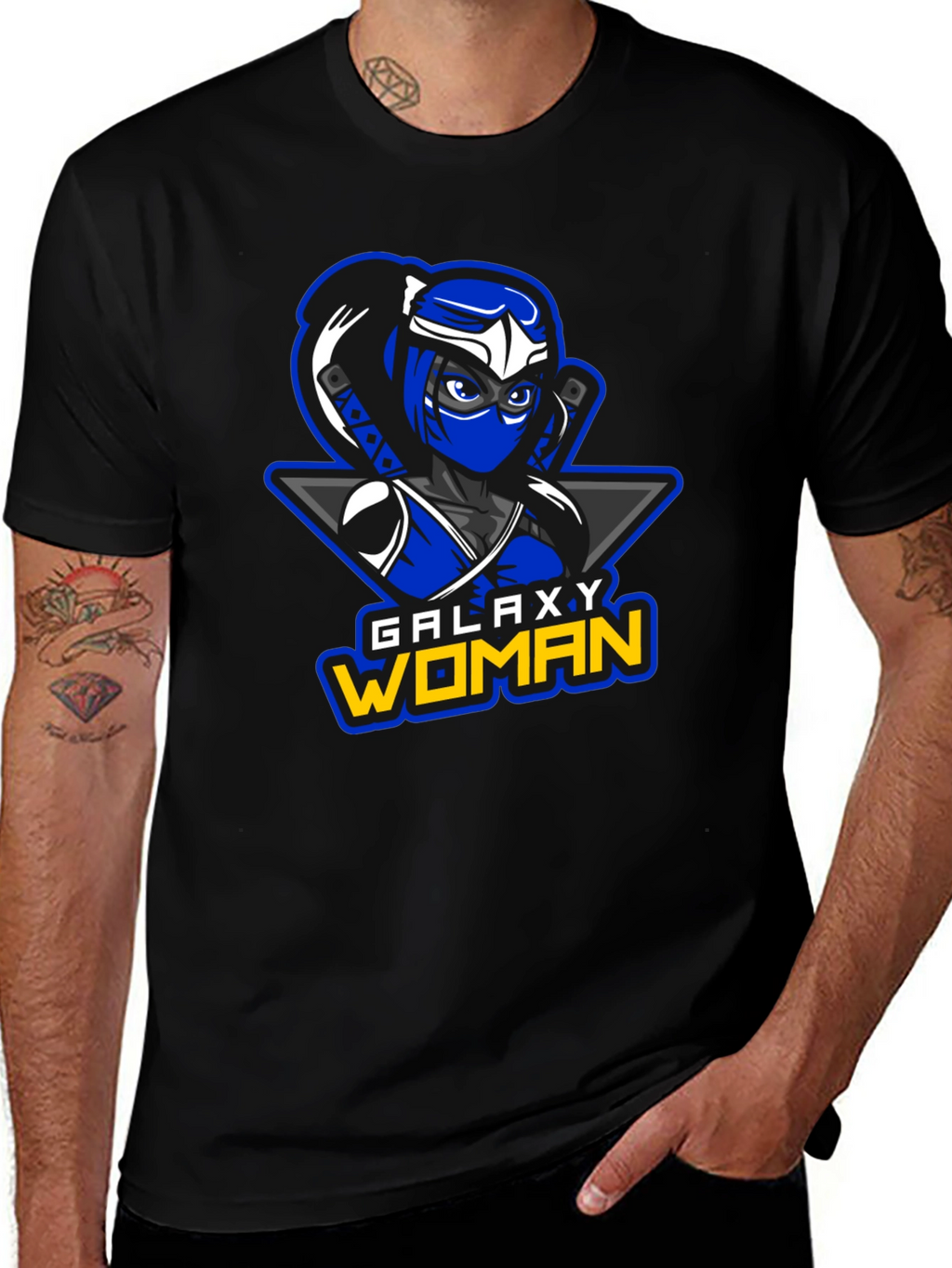 Galaxy Woman Ninja Graphic T-Shirt