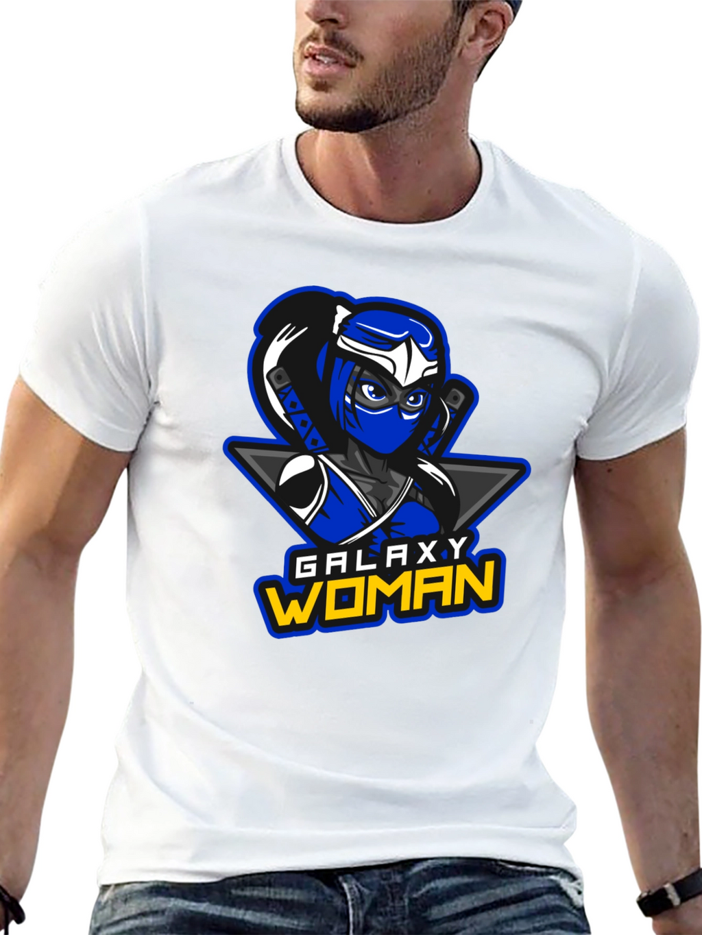 Galaxy Woman Ninja Graphic T-Shirt