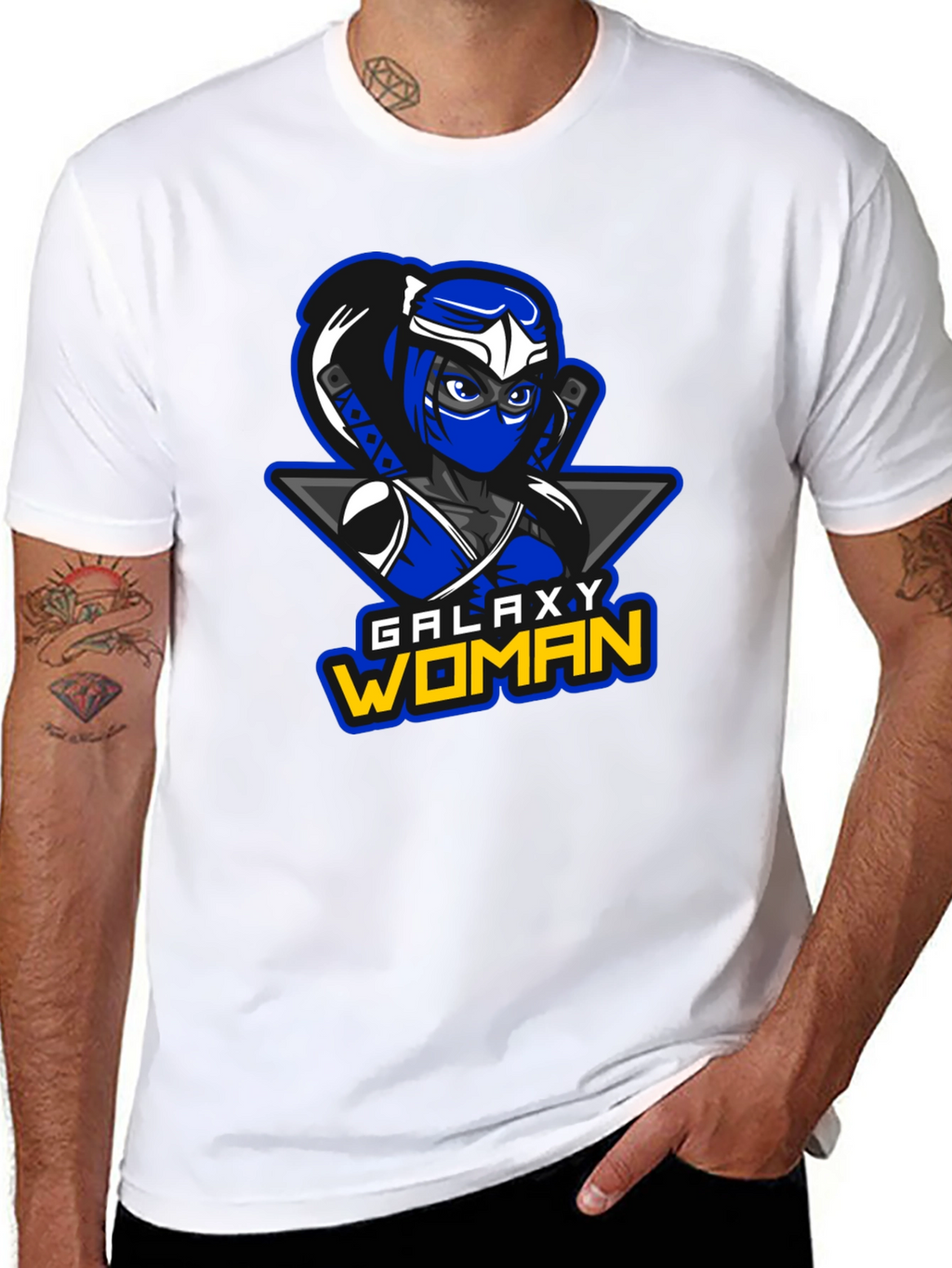 Galaxy Woman Ninja Graphic T-Shirt