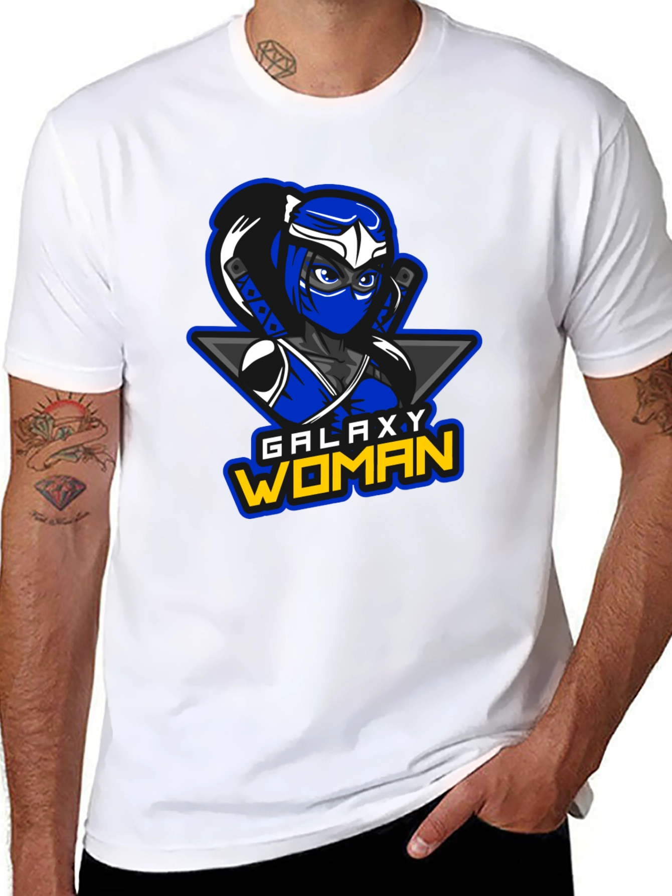 Galaxy Woman Ninja Graphic T-Shirt