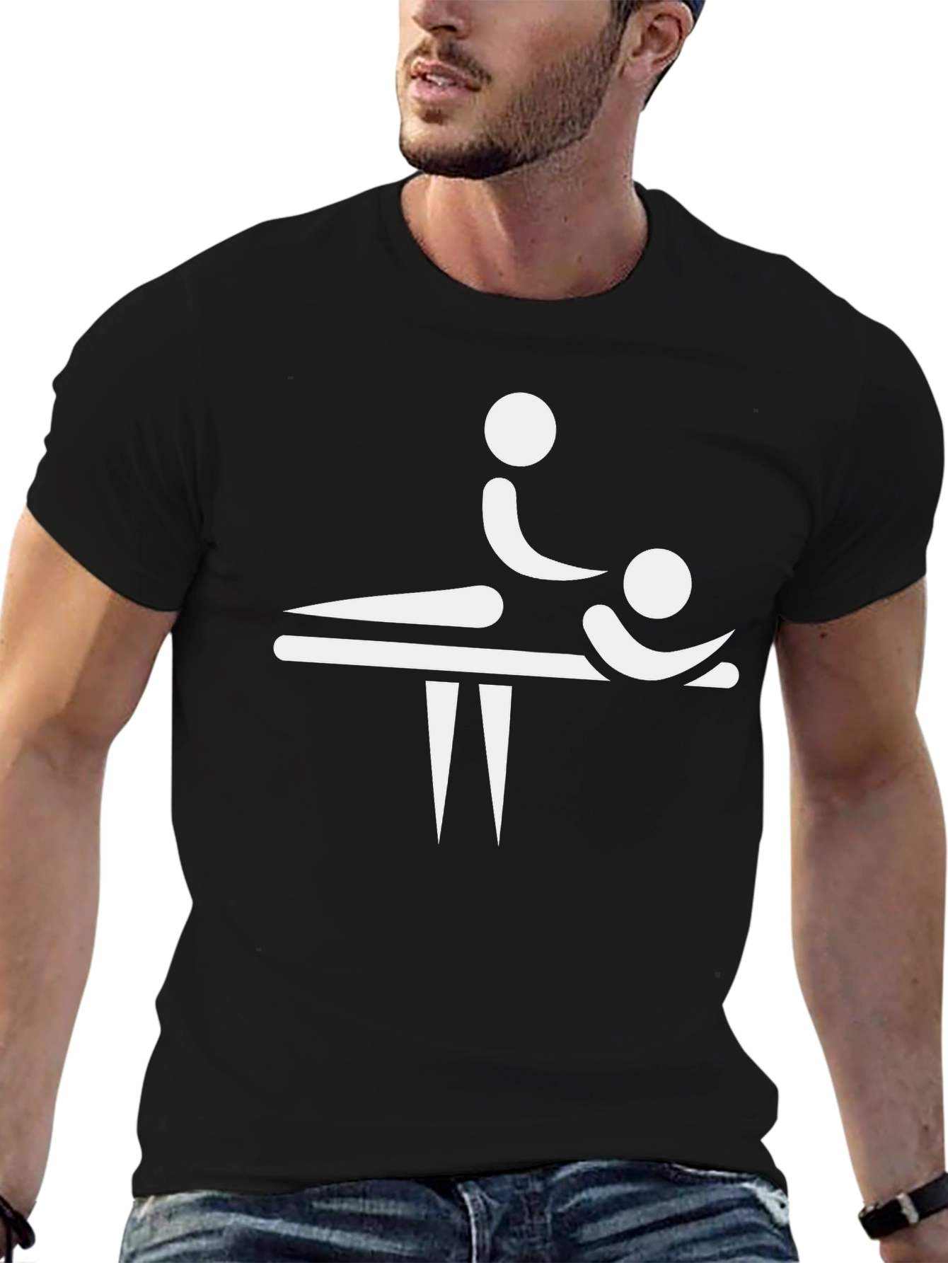 Massage Therapy T-Shirt - Funny Stick Figure Design