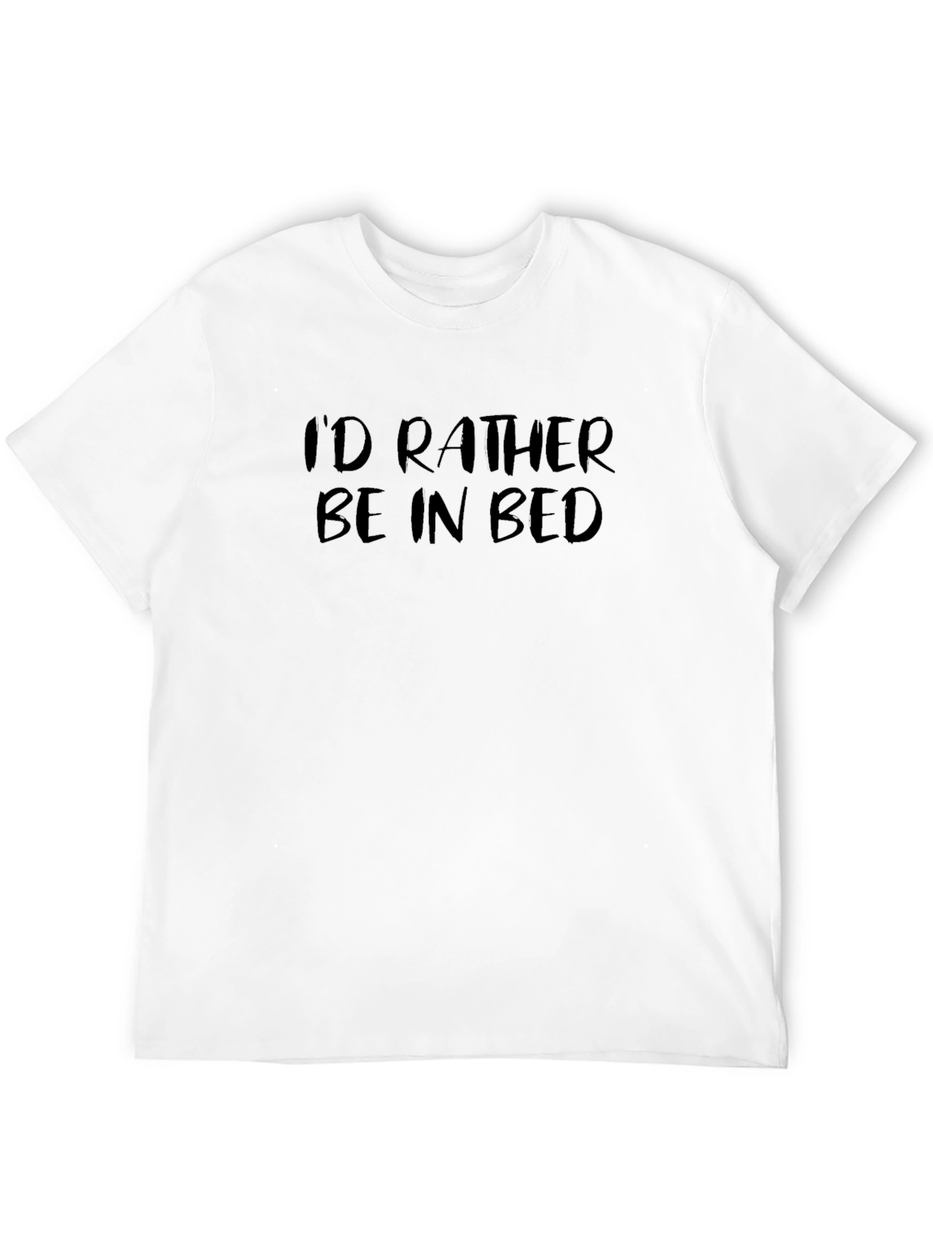 Id Rather Be In Bed Black Graphic Tee
