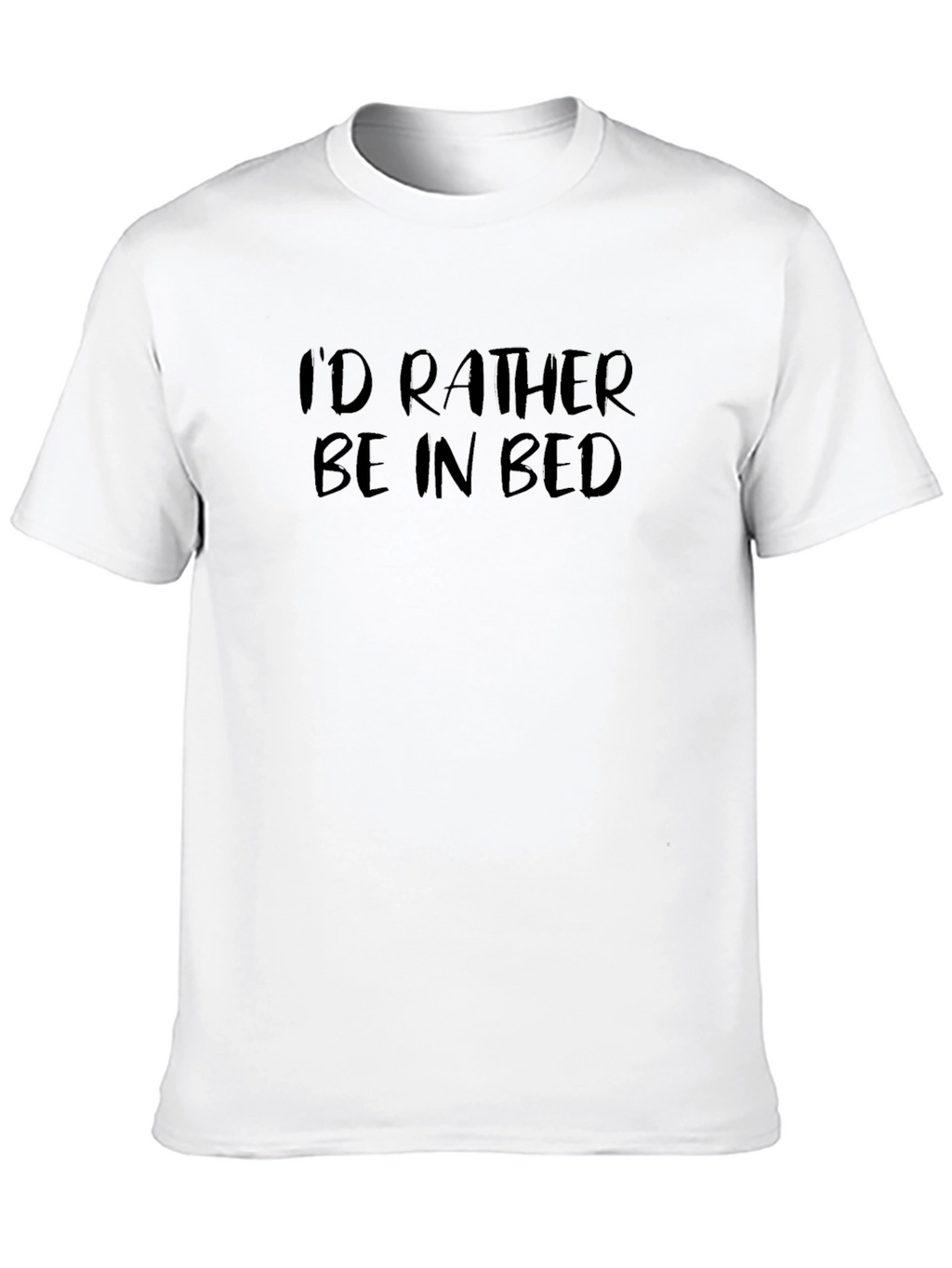 Id Rather Be In Bed Black Graphic Tee