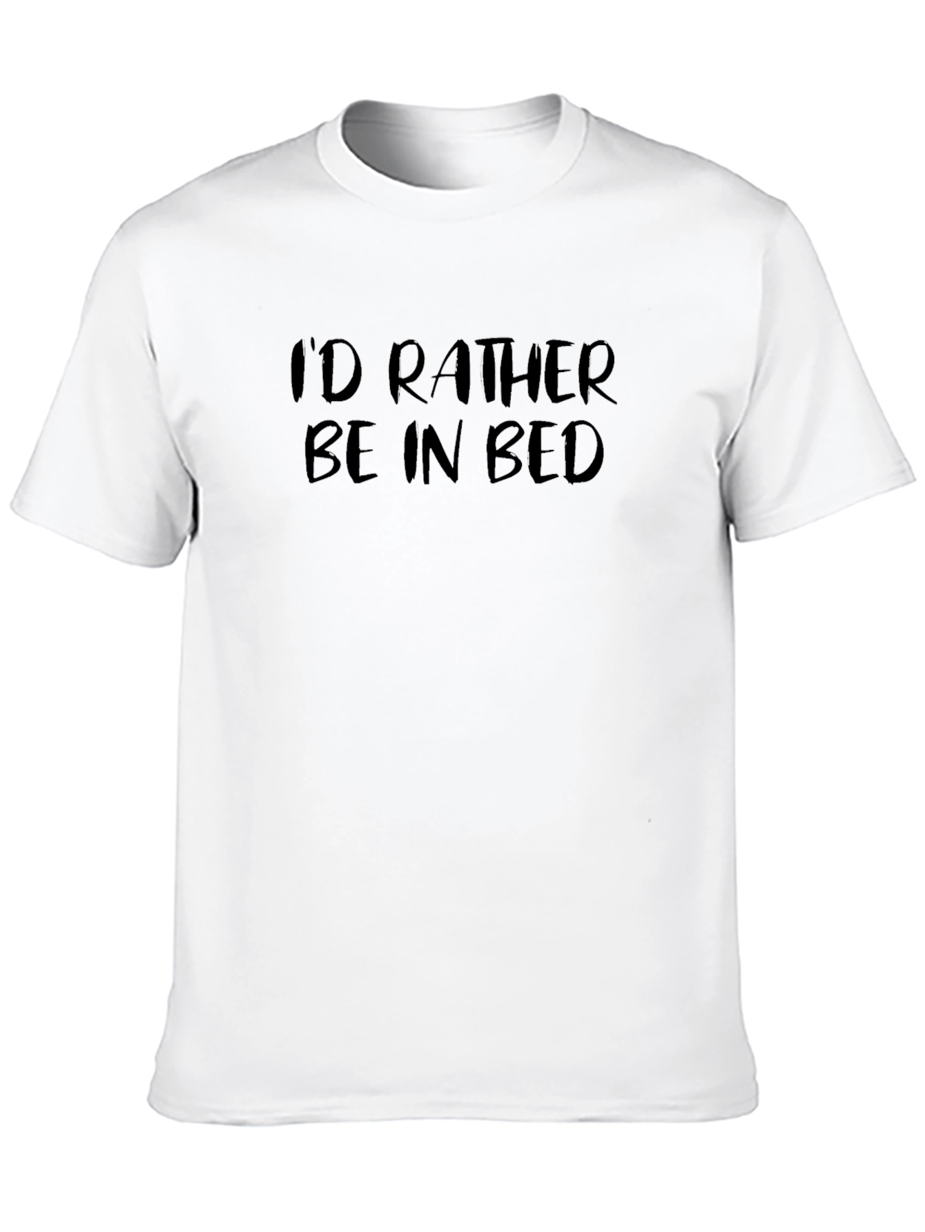 Id Rather Be In Bed Black Graphic Tee
