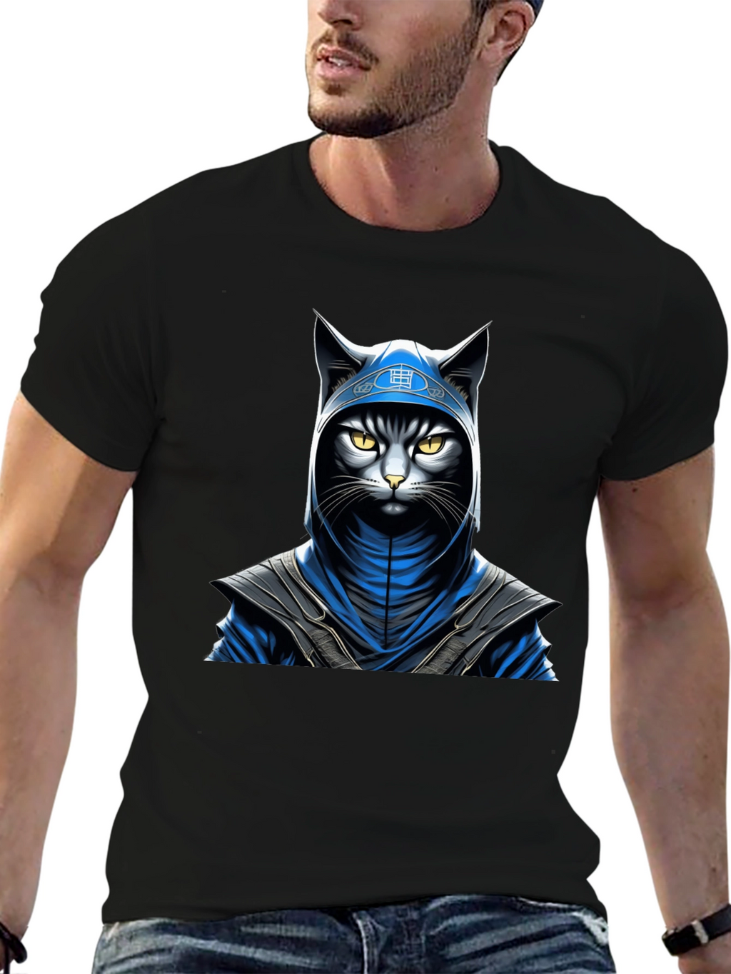 Ninja Cat Graphic T-Shirt - Stealth Style