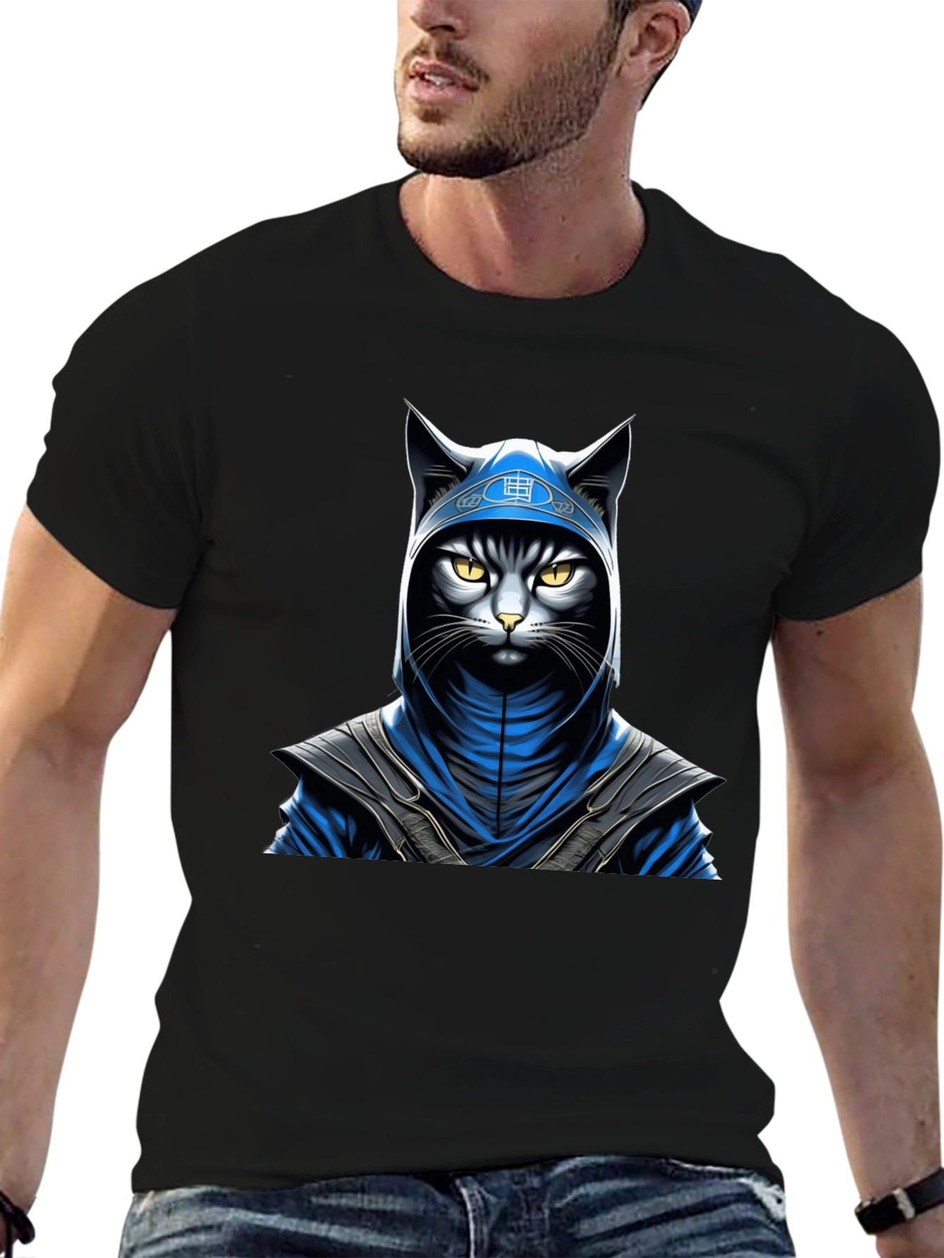 Ninja Cat Graphic T-Shirt - Stealth Style