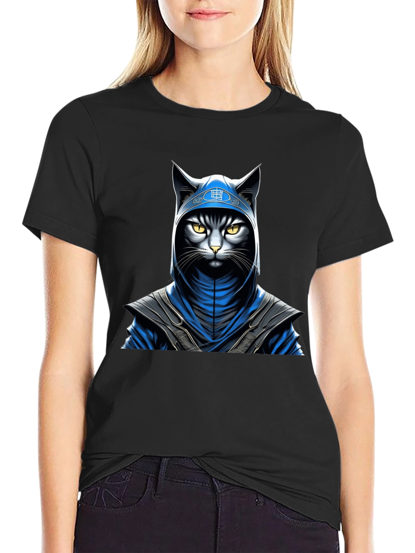 Ninja Cat Graphic T-Shirt - Stealth Style