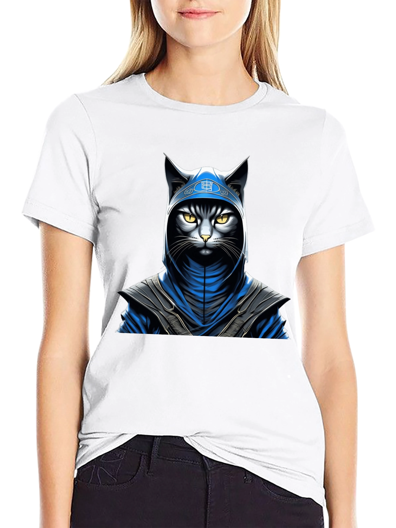 Ninja Cat Graphic T-Shirt - Stealth Style