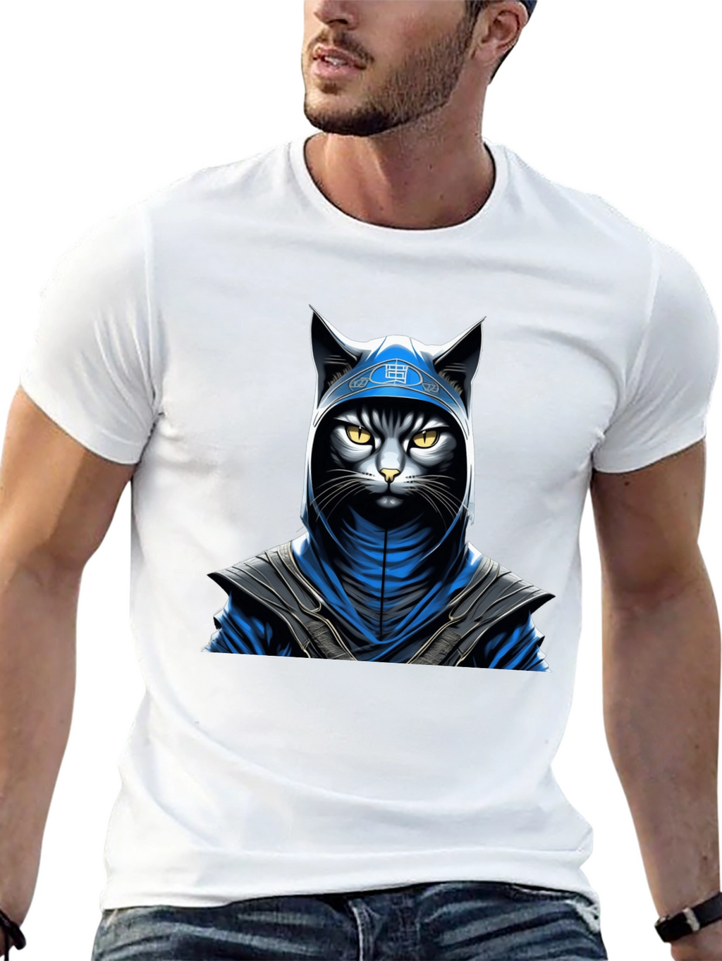 Ninja Cat Graphic T-Shirt - Stealth Style