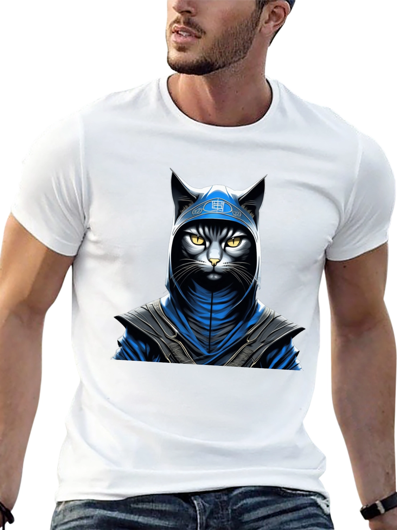 Ninja Cat Graphic T-Shirt - Stealth Style