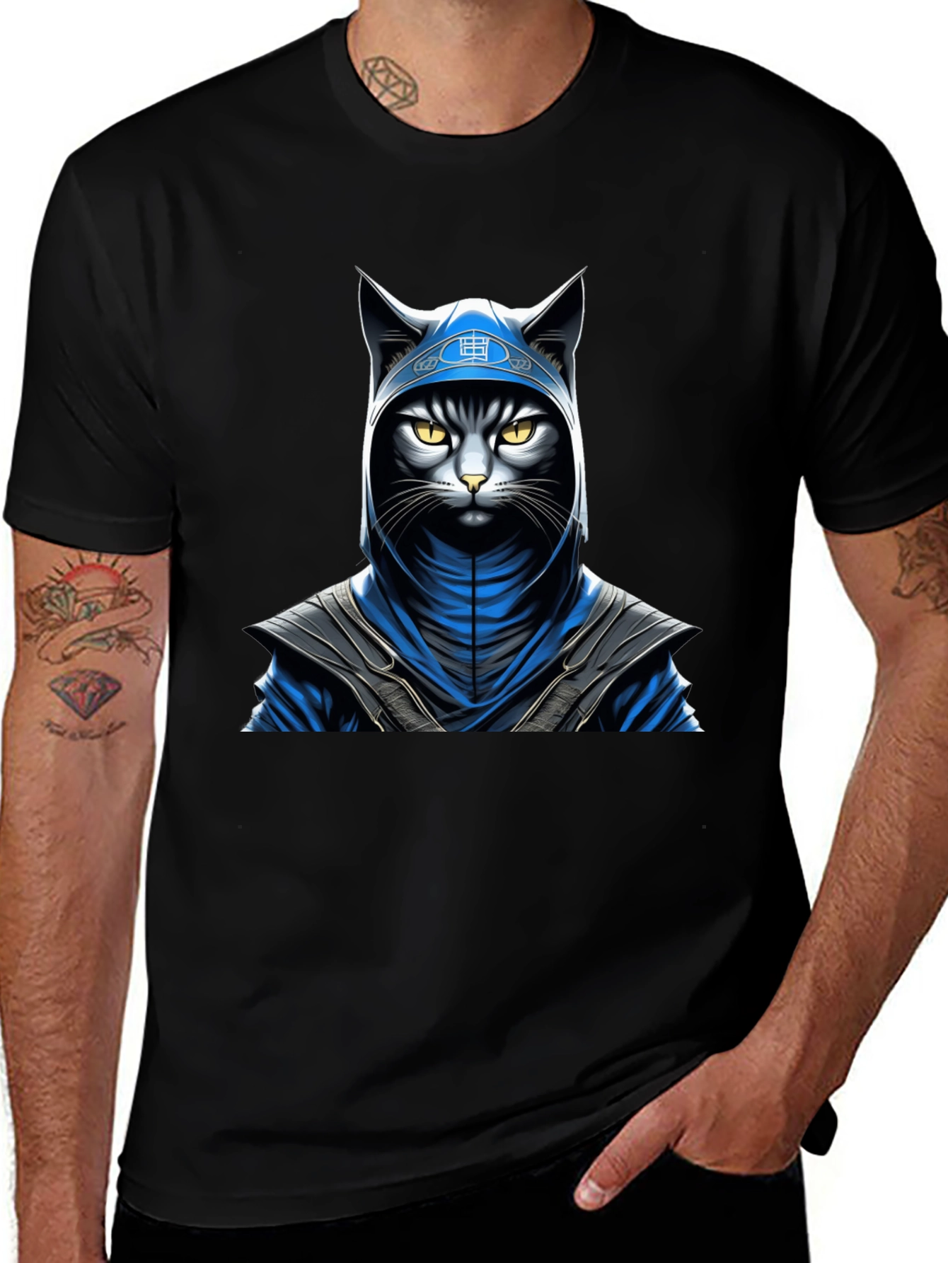 Ninja Cat Graphic T-Shirt - Stealth Style