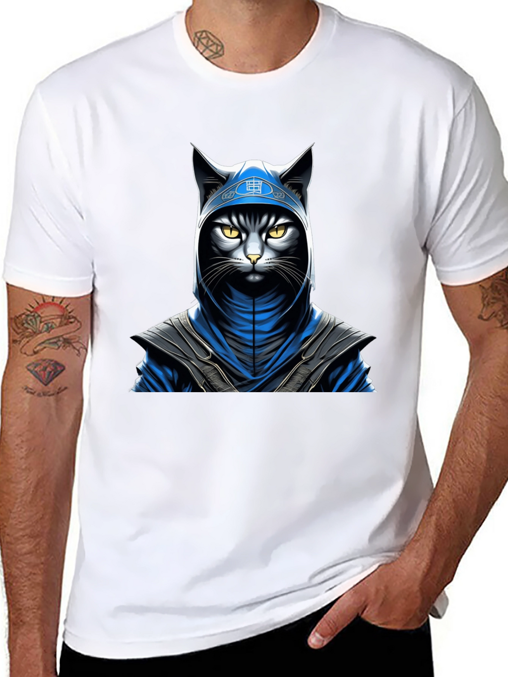 Ninja Cat Graphic T-Shirt - Stealth Style