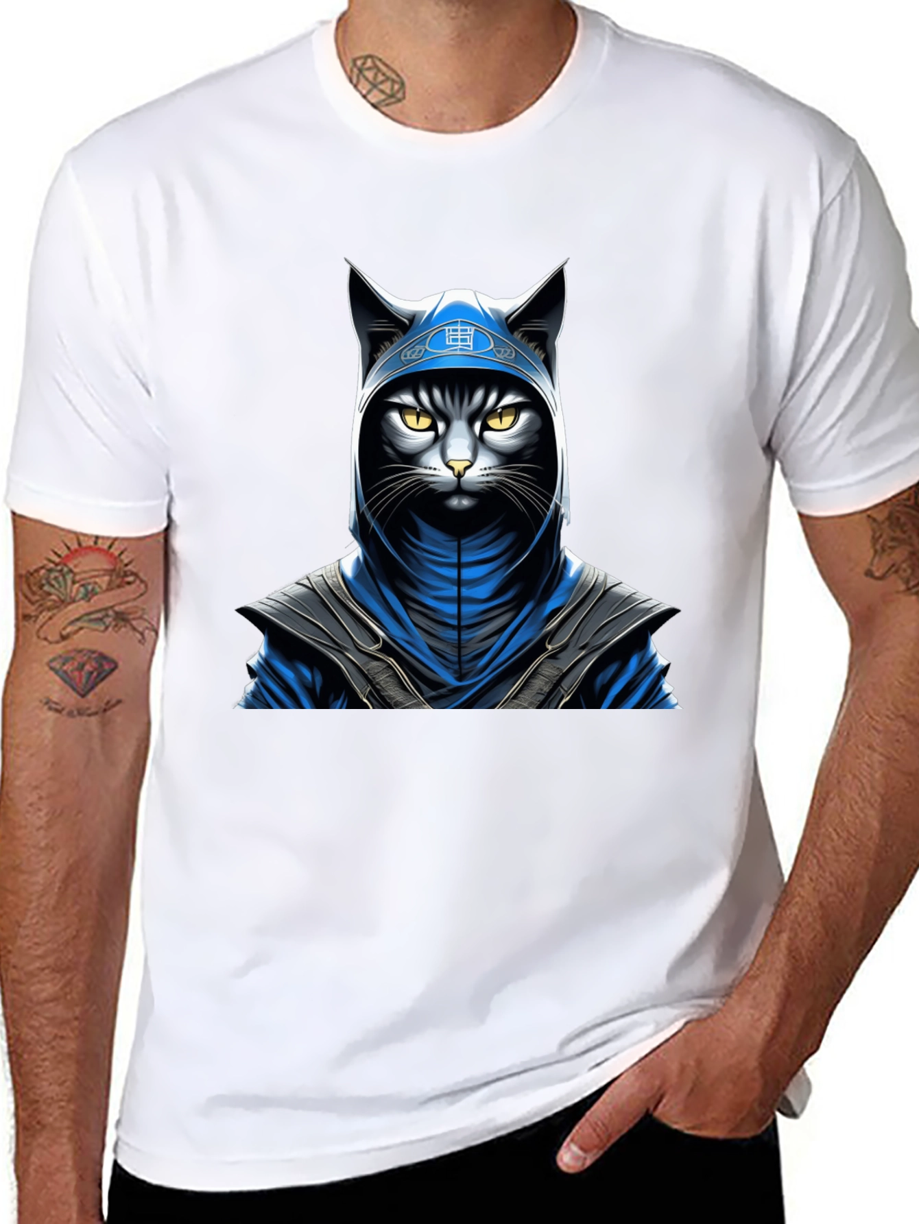 Ninja Cat Graphic T-Shirt - Stealth Style