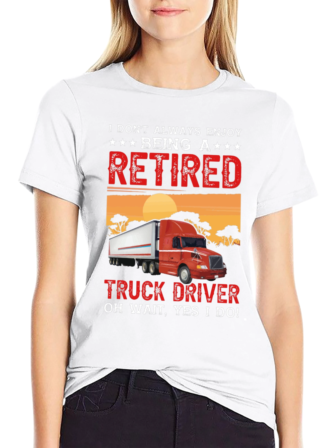 Retired Truck Driver T-Shirt - Black