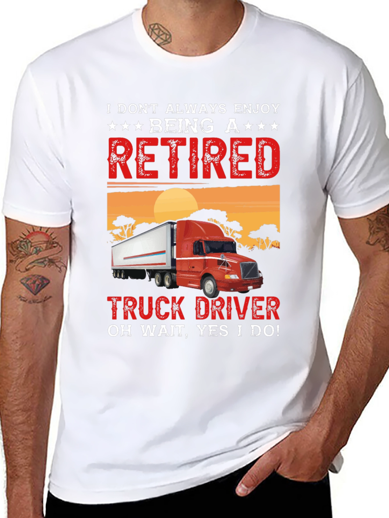 Retired Truck Driver T-Shirt - Black