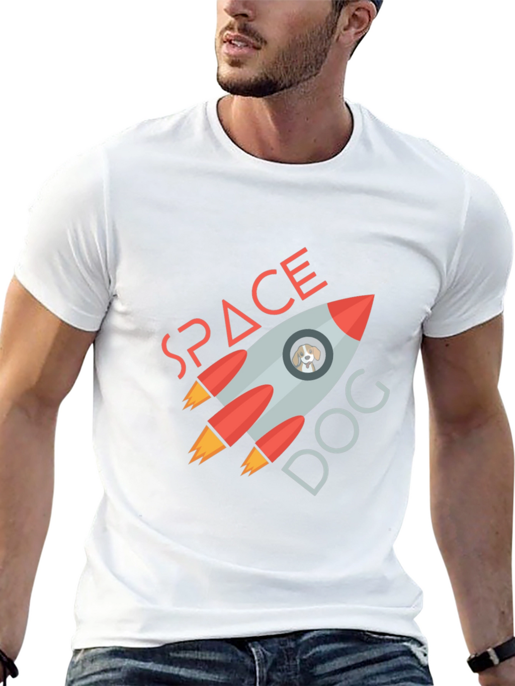 Space Dog T-Shirt - Rocket Adventure
