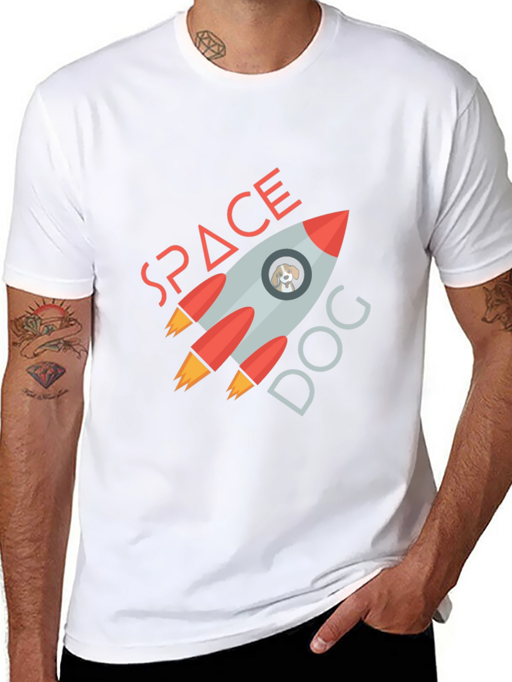 Space Dog T-Shirt - Rocket Adventure