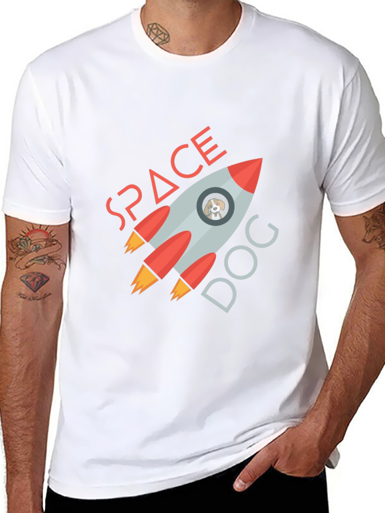 Space Dog T-Shirt - Rocket Adventure
