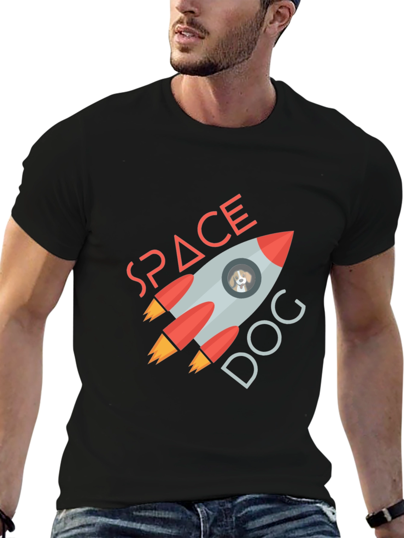 Space Dog T-Shirt - Rocket Adventure