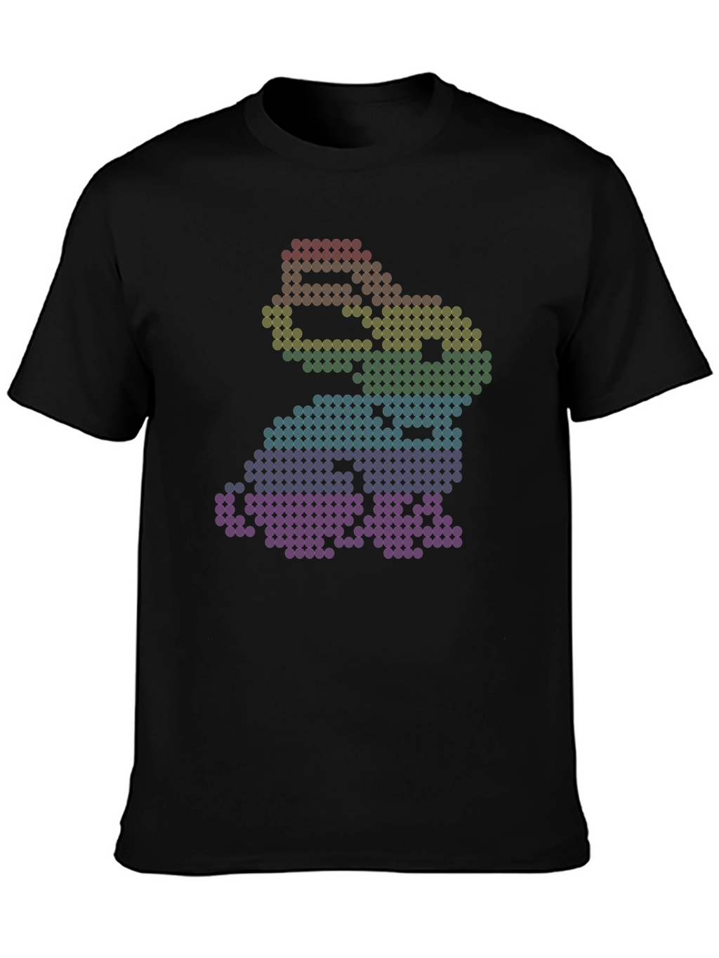 Rainbow Pixel Art Frog T-Shirt