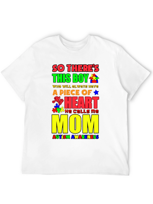Autism Awareness Piece of My Heart Mom T-Shirt