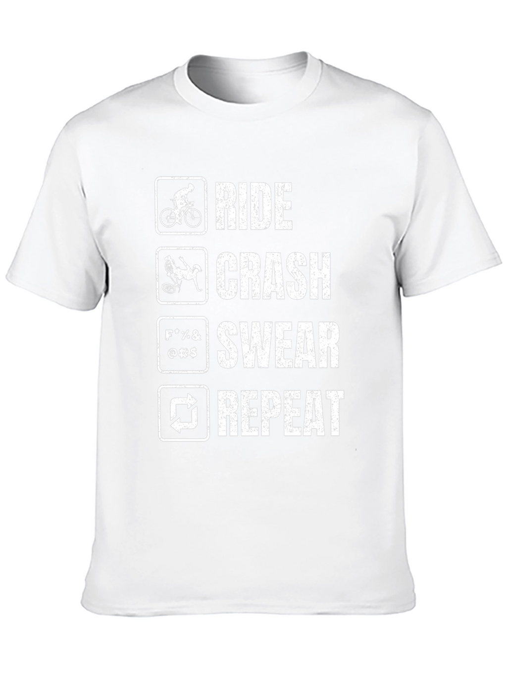 Ride Crash Swear Repeat Cyclist T-Shirt