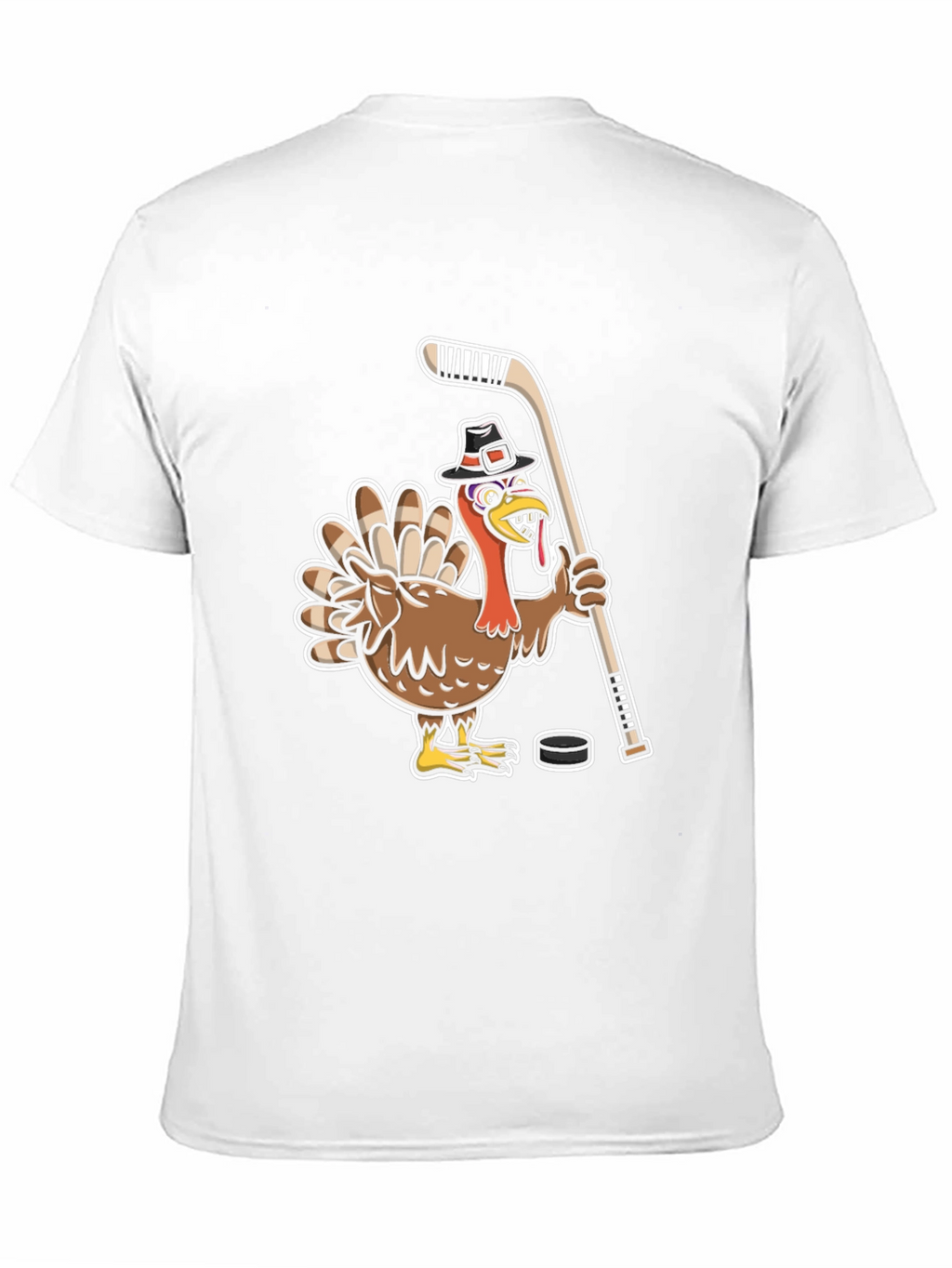 Turkey Hockey Player Black T-Shirt