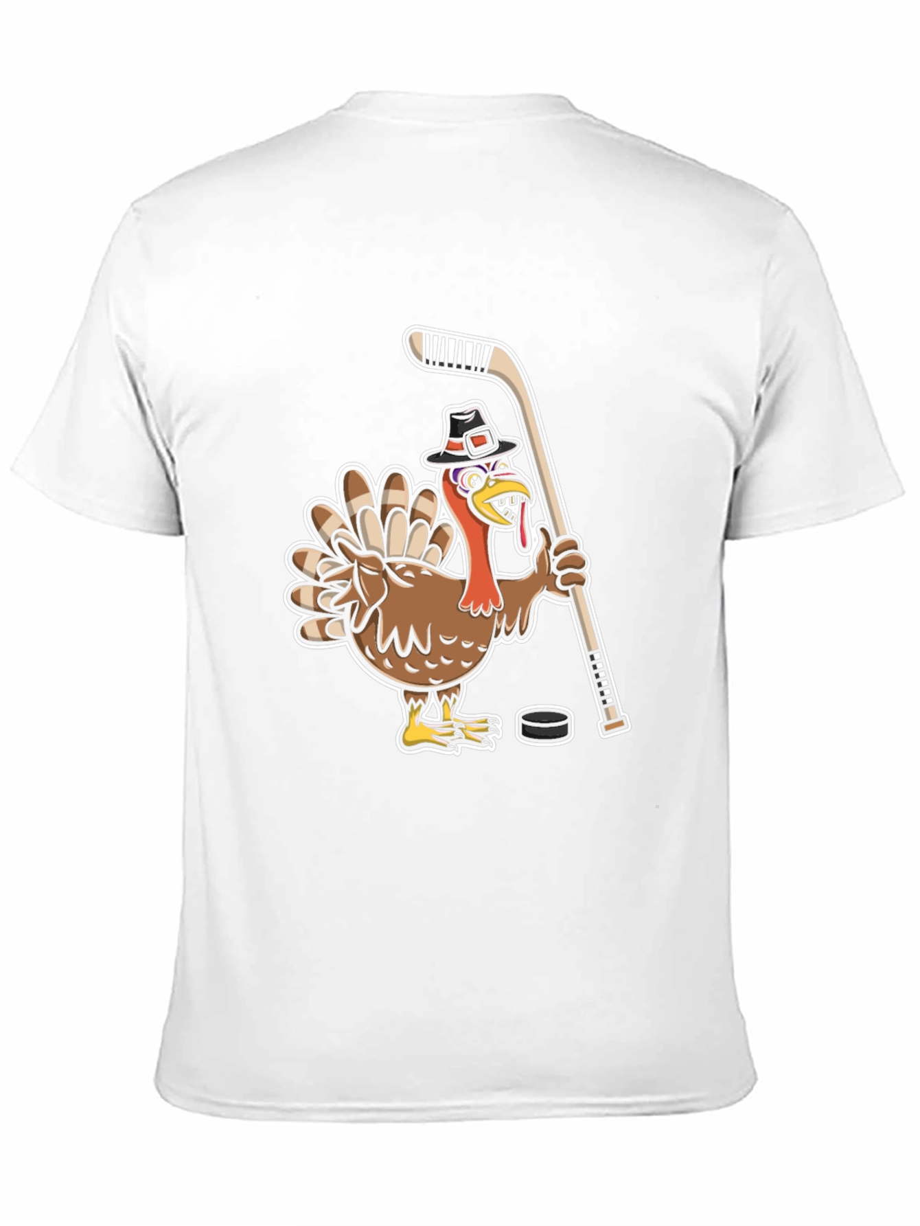 Turkey Hockey Player Black T-Shirt