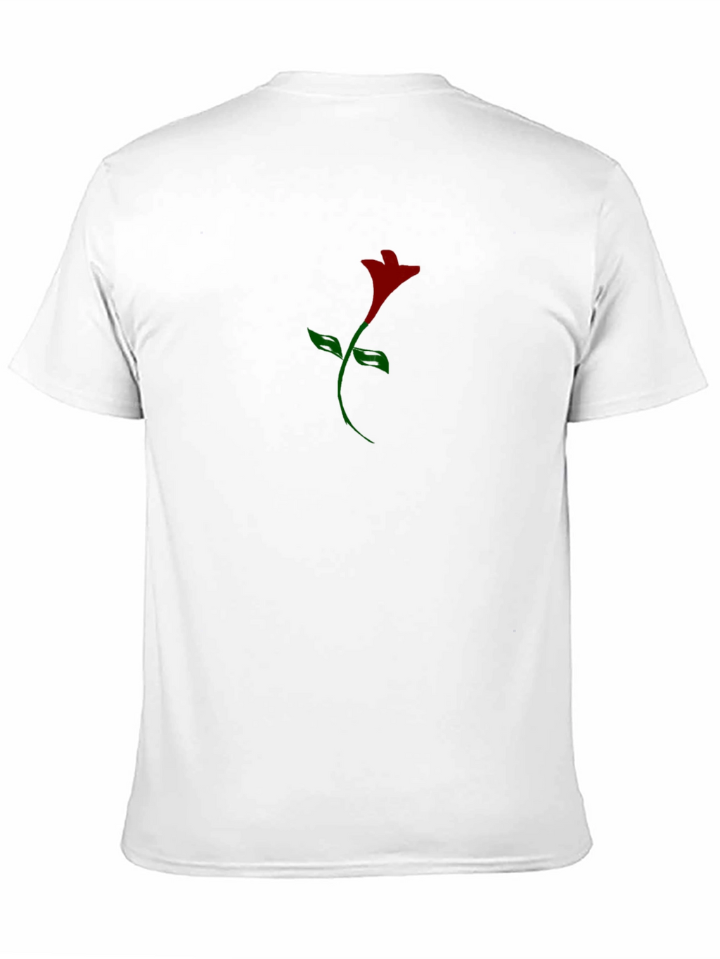 Mens Black T-Shirt with Rose Graphic Print