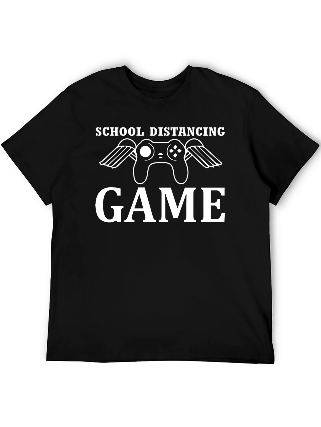 School Distancing Game Black T-Shirt