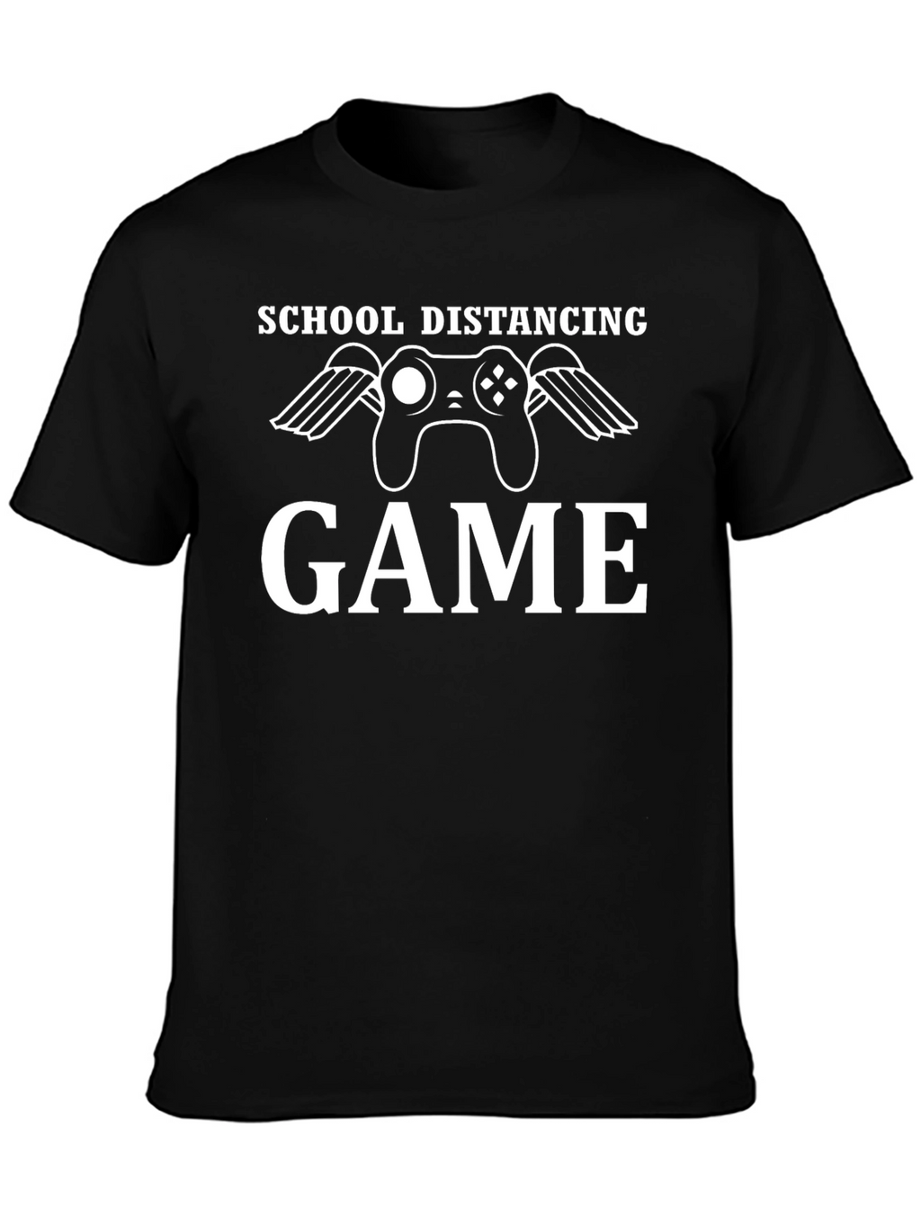 School Distancing Game Black T-Shirt