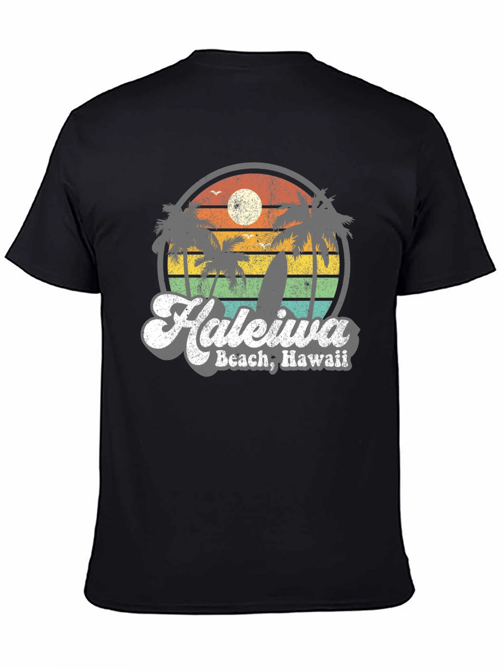 Haleiwa Beach Hawaii Retro Graphic T-Shirt