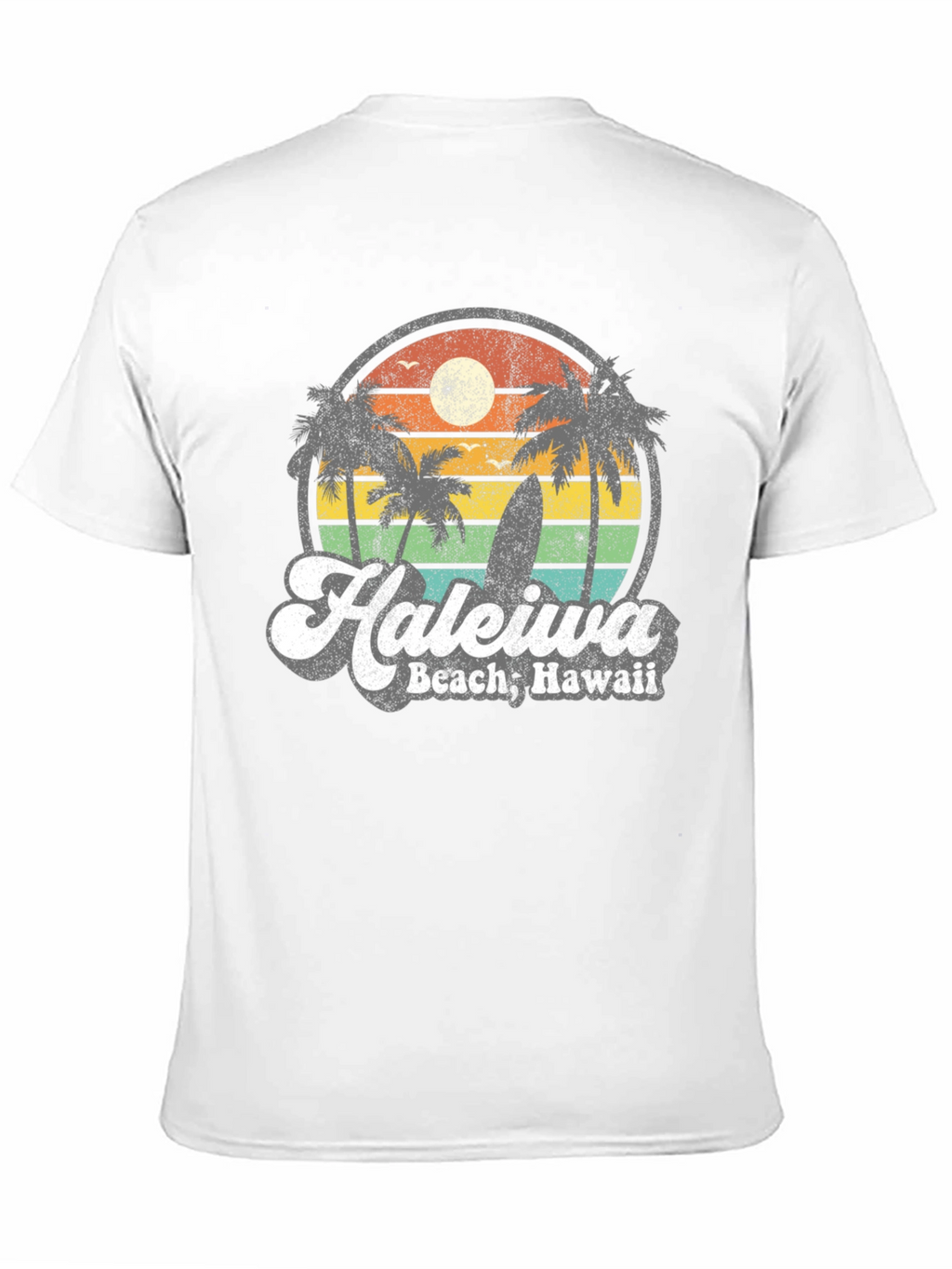 Haleiwa Beach Hawaii Retro Graphic T-Shirt