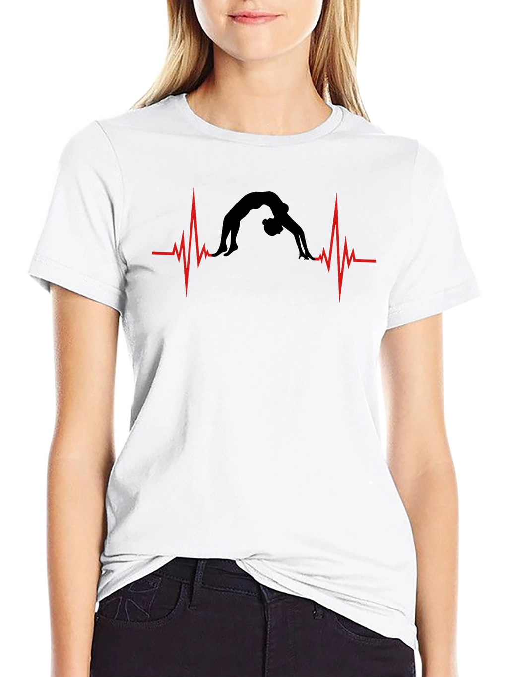 Gymnast Heartbeat T-Shirt - Black